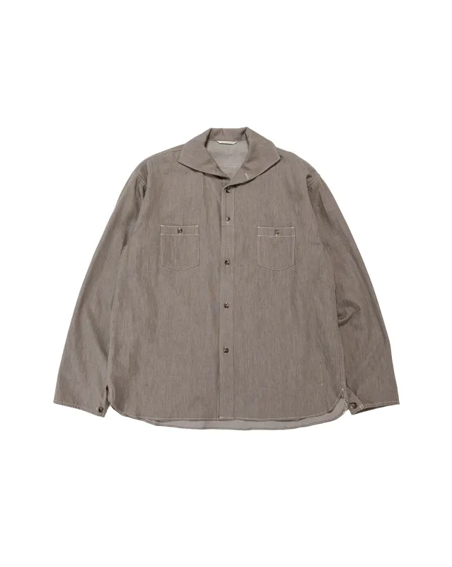 Old Joe Camp Collar Marine Shirts Long Sleeve Nutmeg made by Old Joe