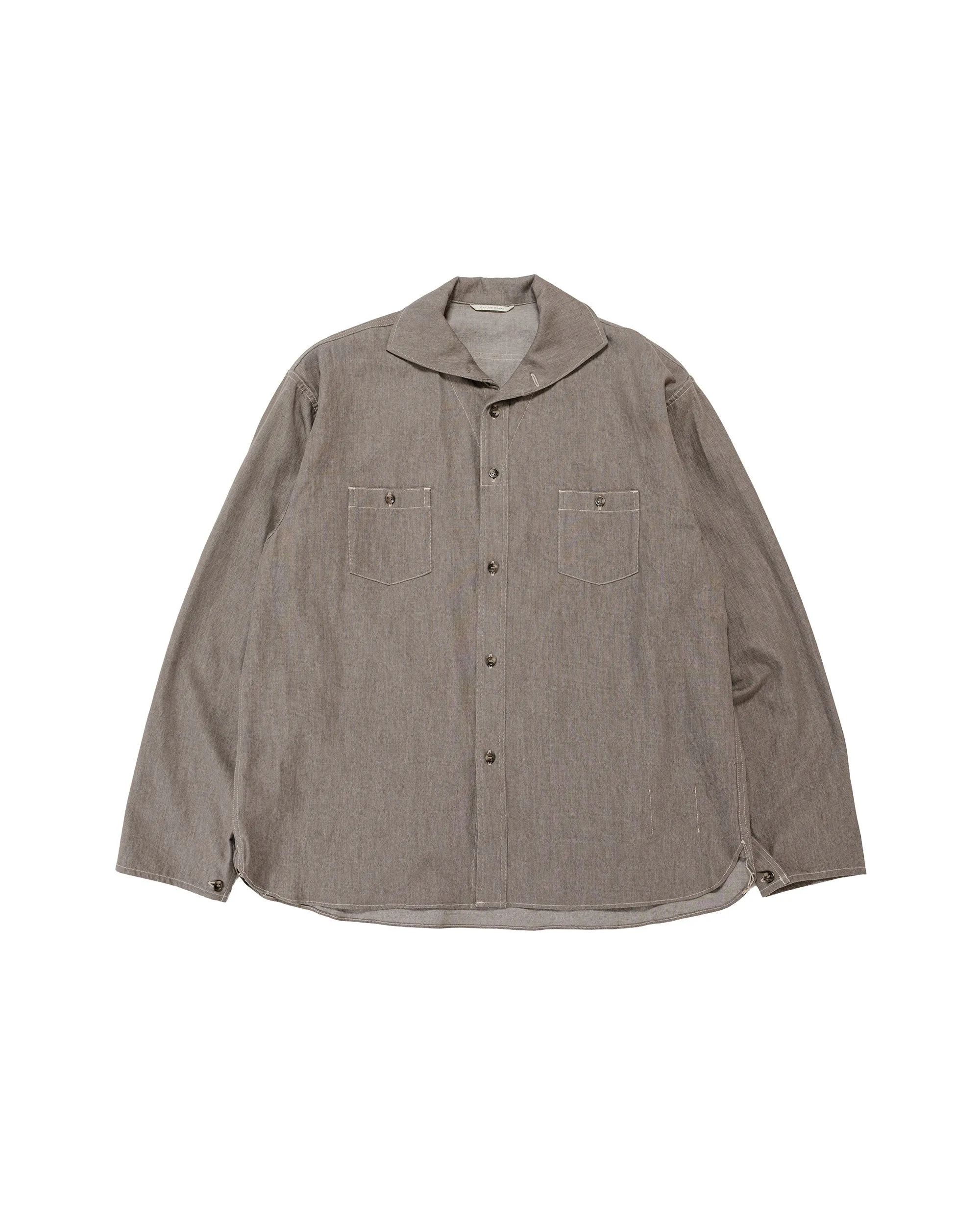 Old Joe Camp Collar Marine Shirts Long Sleeve Nutmeg sold by Lost & Found