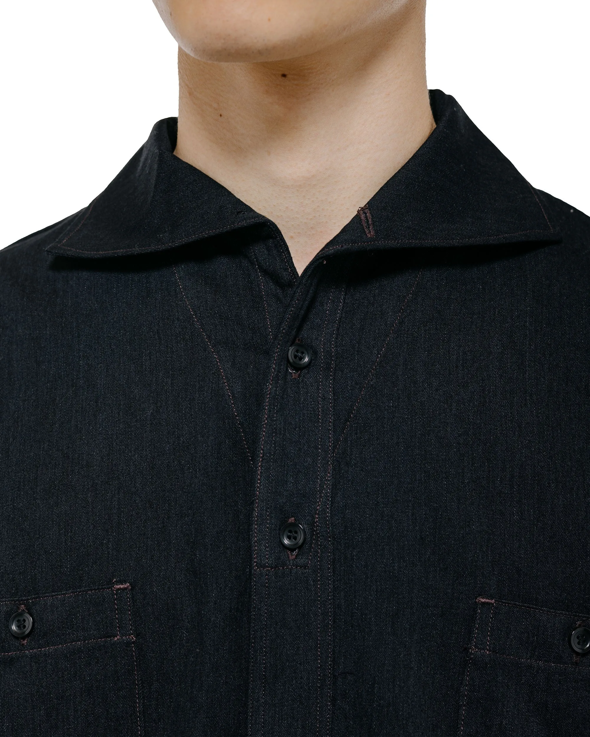 Old Joe Camp Collar Marine Shirts Long Sleeve Black sold by Lost & Found product image thumbnail 3
