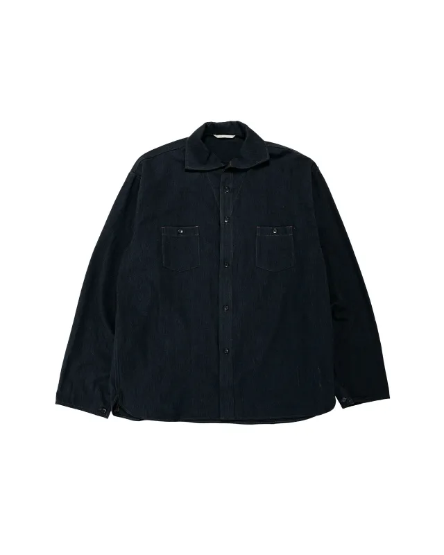 Old Joe Camp Collar Marine Shirts Long Sleeve Black made by Old Joe
