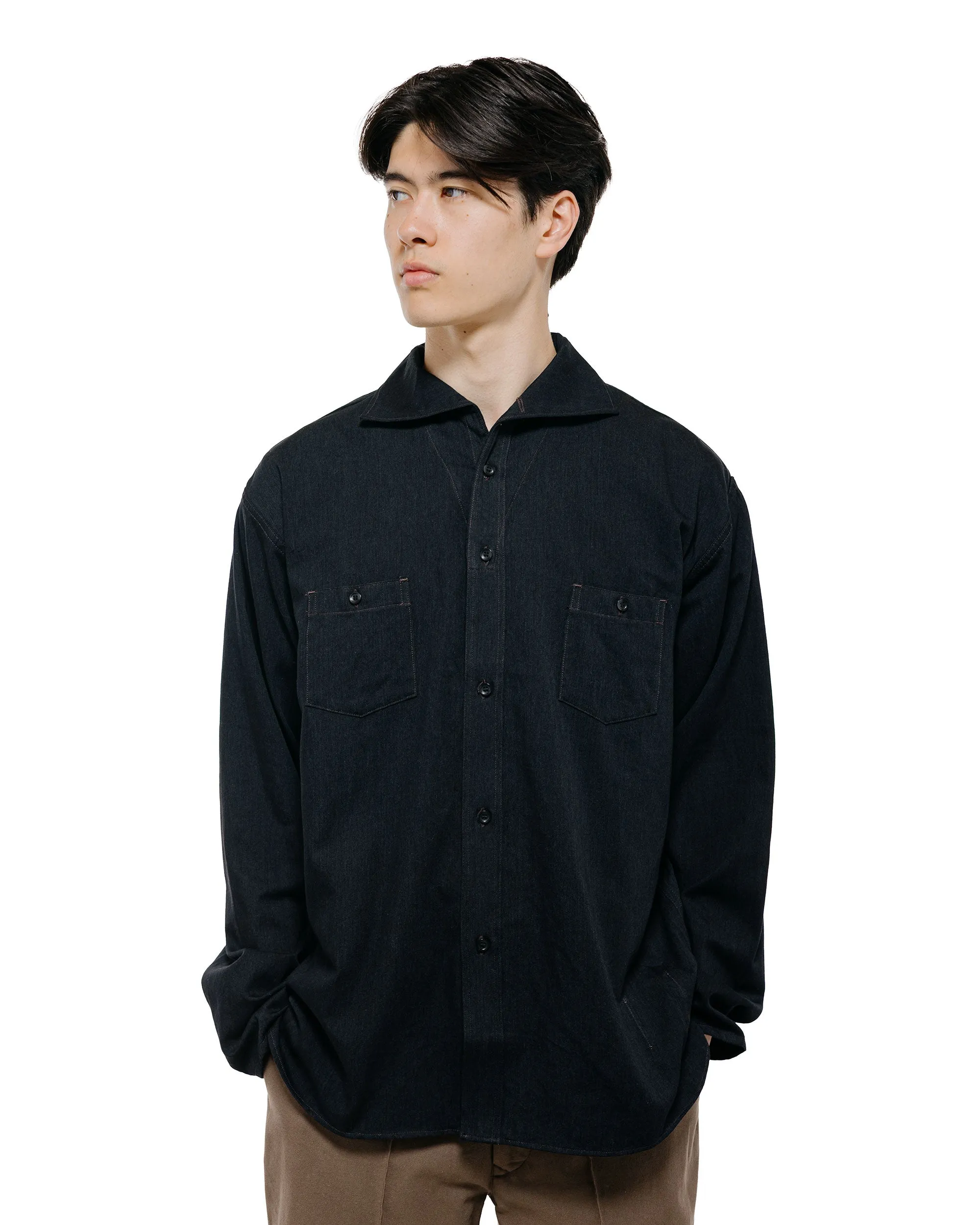 Old Joe Camp Collar Marine Shirts Long Sleeve Black sold by Lost & Found product image thumbnail 2