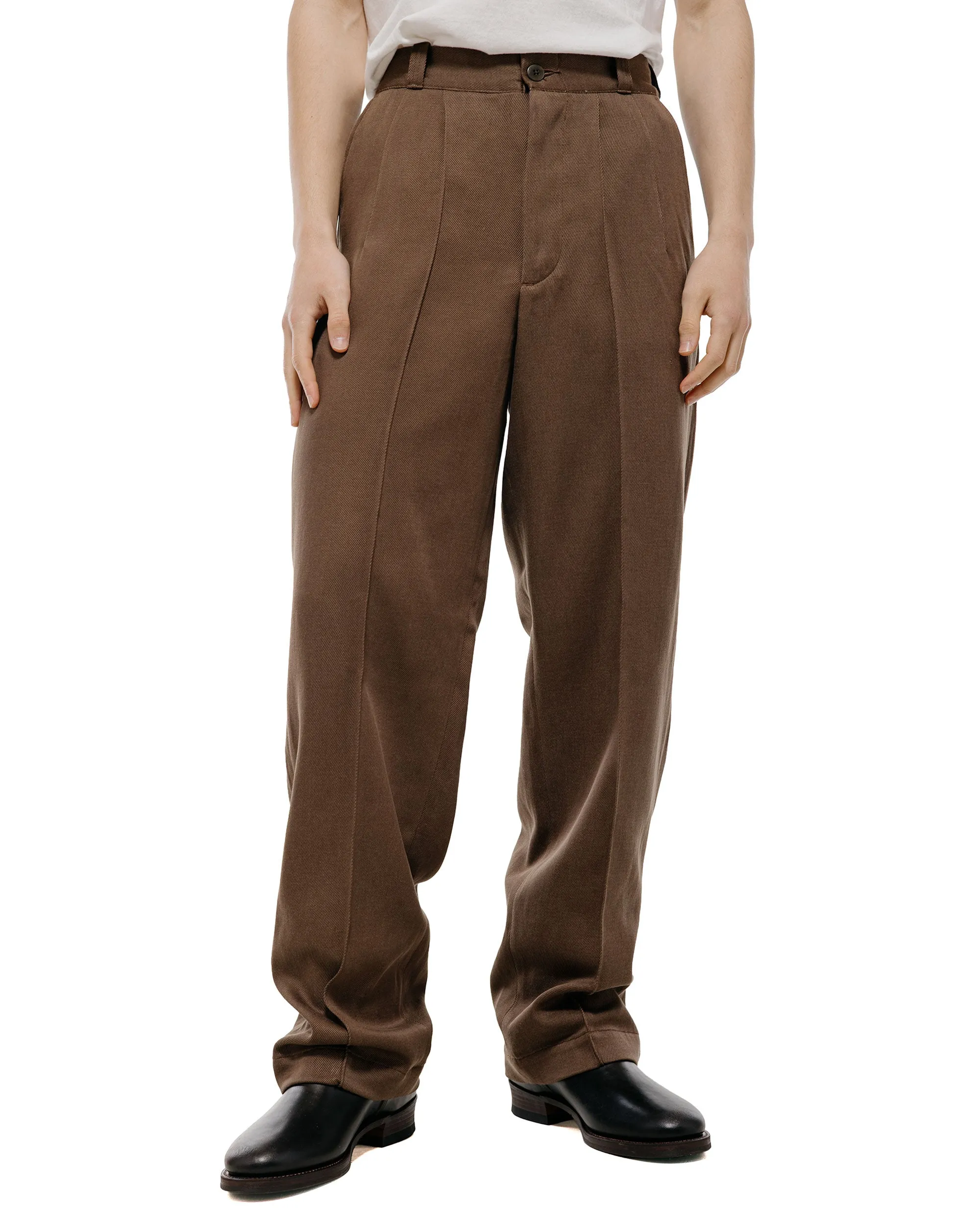 Old Joe Front Tuck Army Trouser Coffee sold by Lost & Found product image thumbnail 2