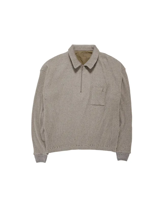 Old Joe Quater Zip Cotton Yak Ribed Shirts Morel made by Old Joe