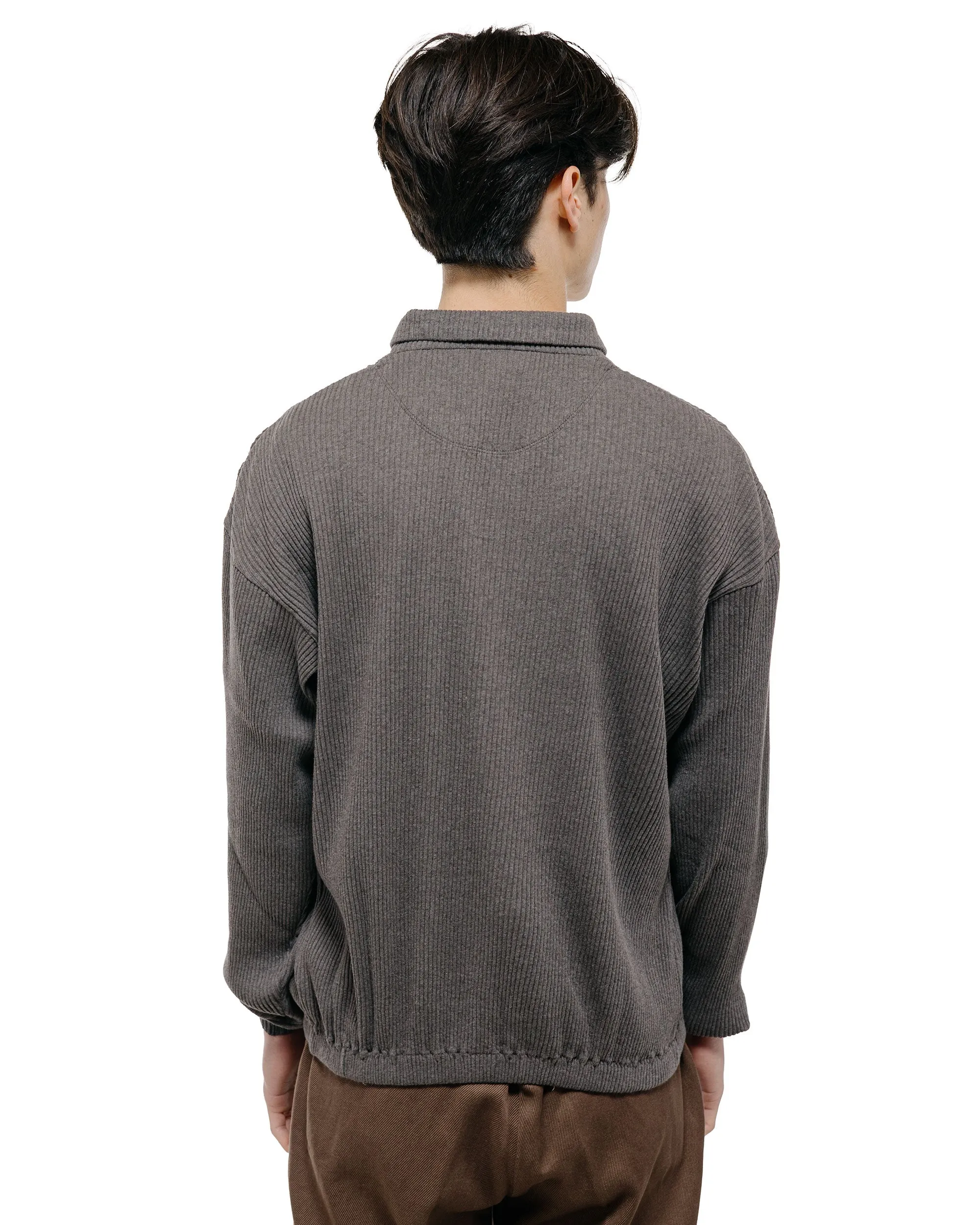 Old Joe Quater Zip Cotton Yak Ribed Shirts Graphite sold by Lost & Found product image thumbnail 4