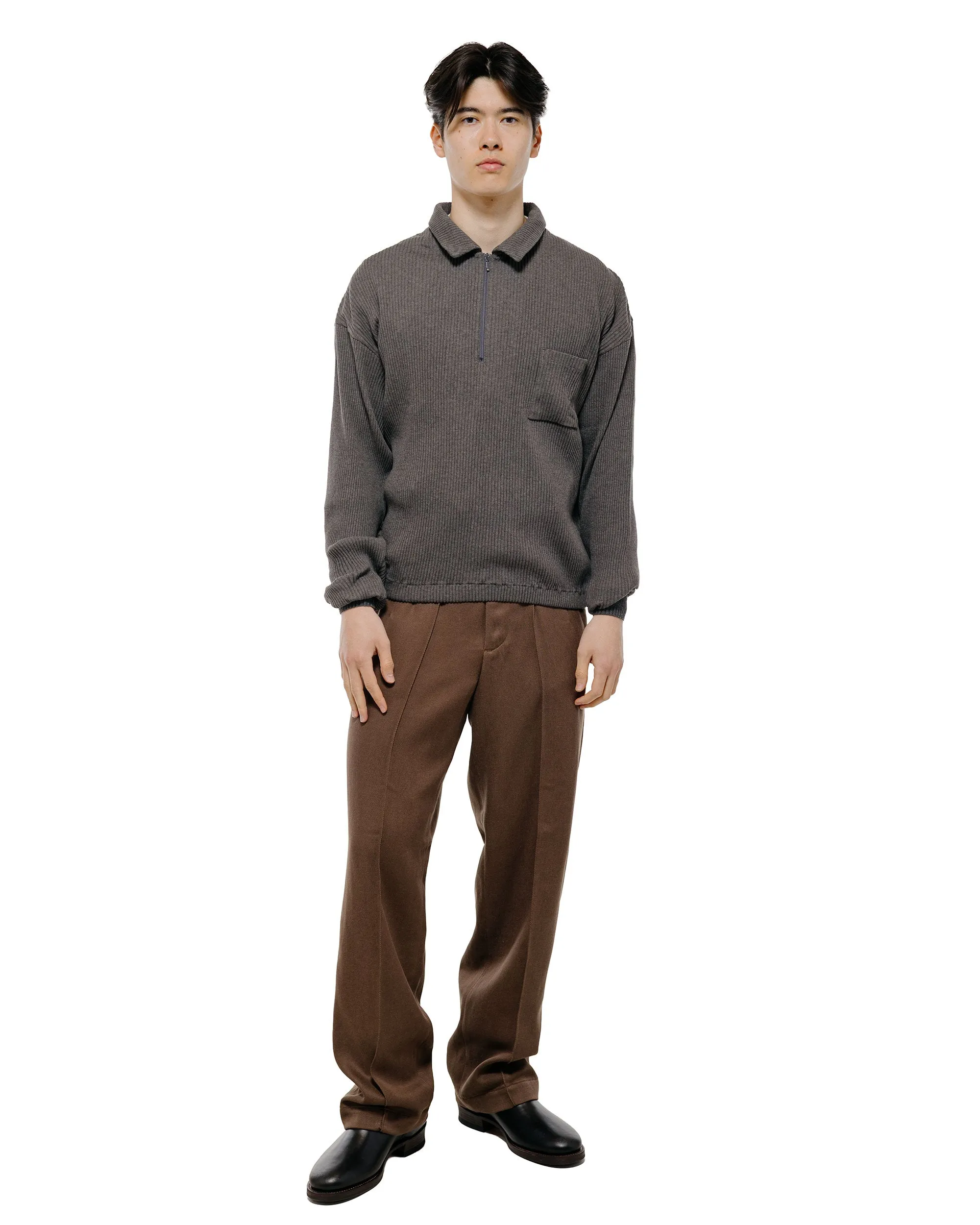 Old Joe Quater Zip Cotton Yak Ribed Shirts Graphite sold by Lost & Found product image thumbnail 5