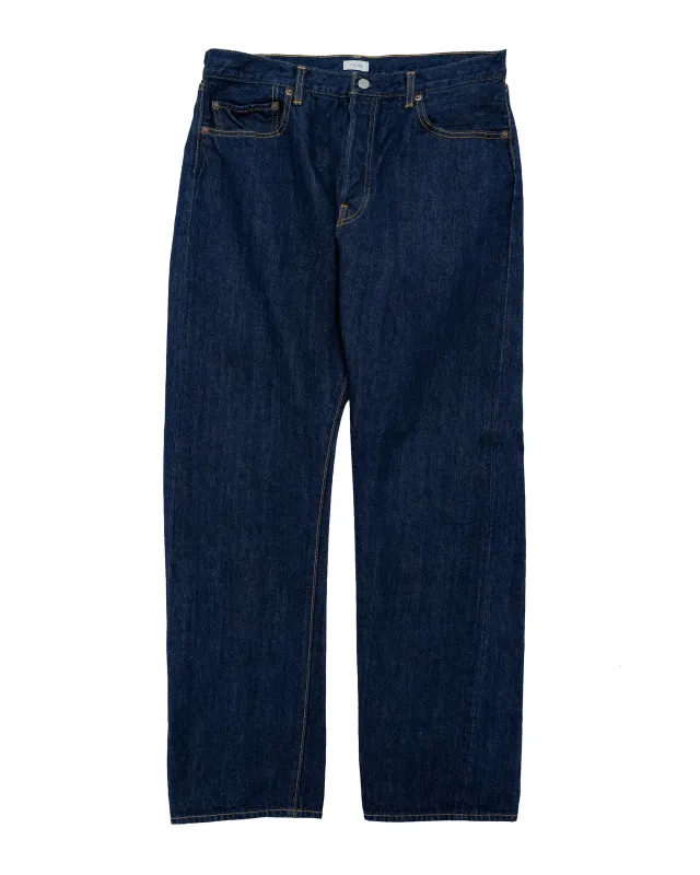 CIOTA Straight 5 Pocket Pants (Real Indigo) Navy One Wash made by Ciota