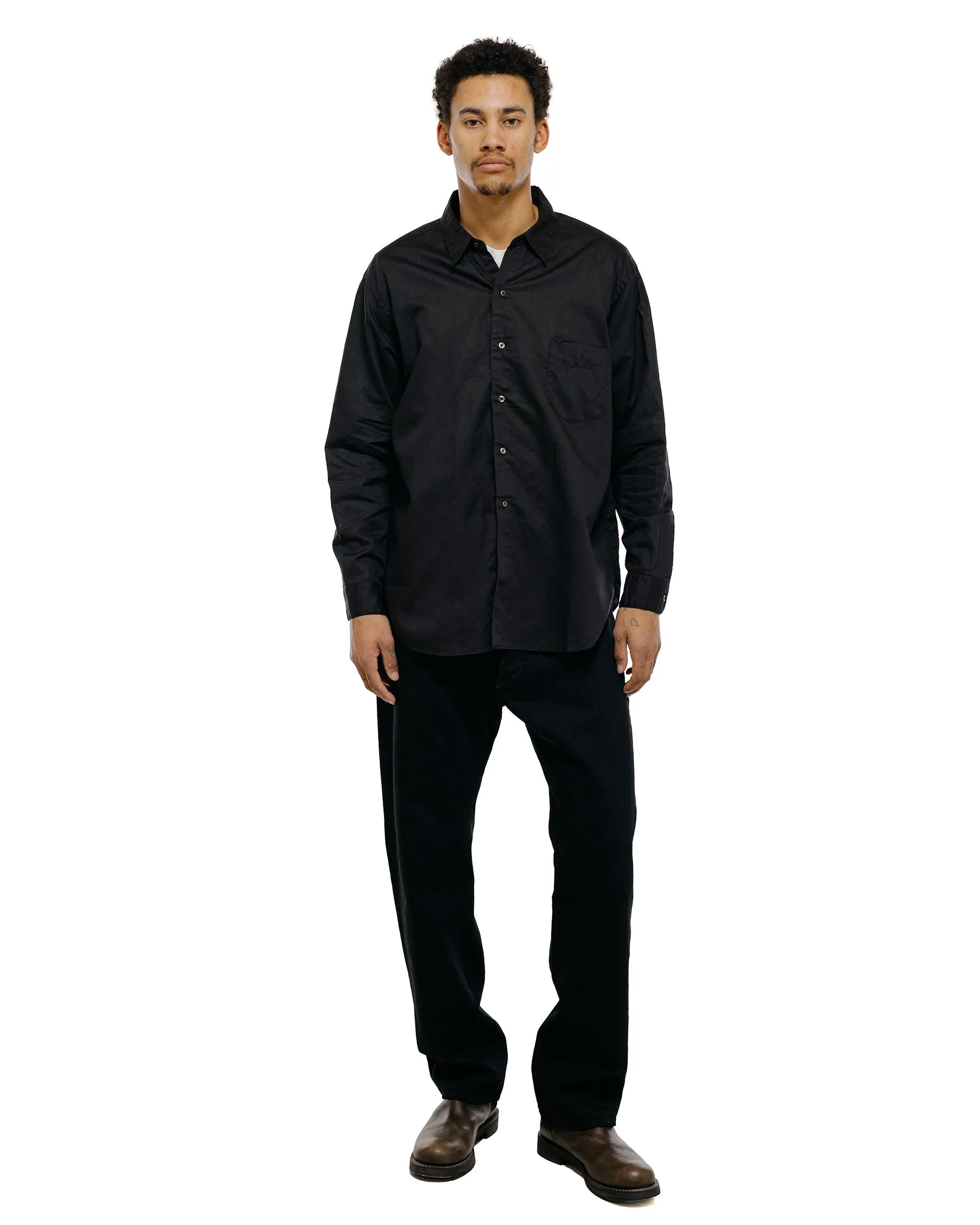 CIOTA Regular Collar Shirt Cotton/Linen Black sold by Lost & Found product image thumbnail 5