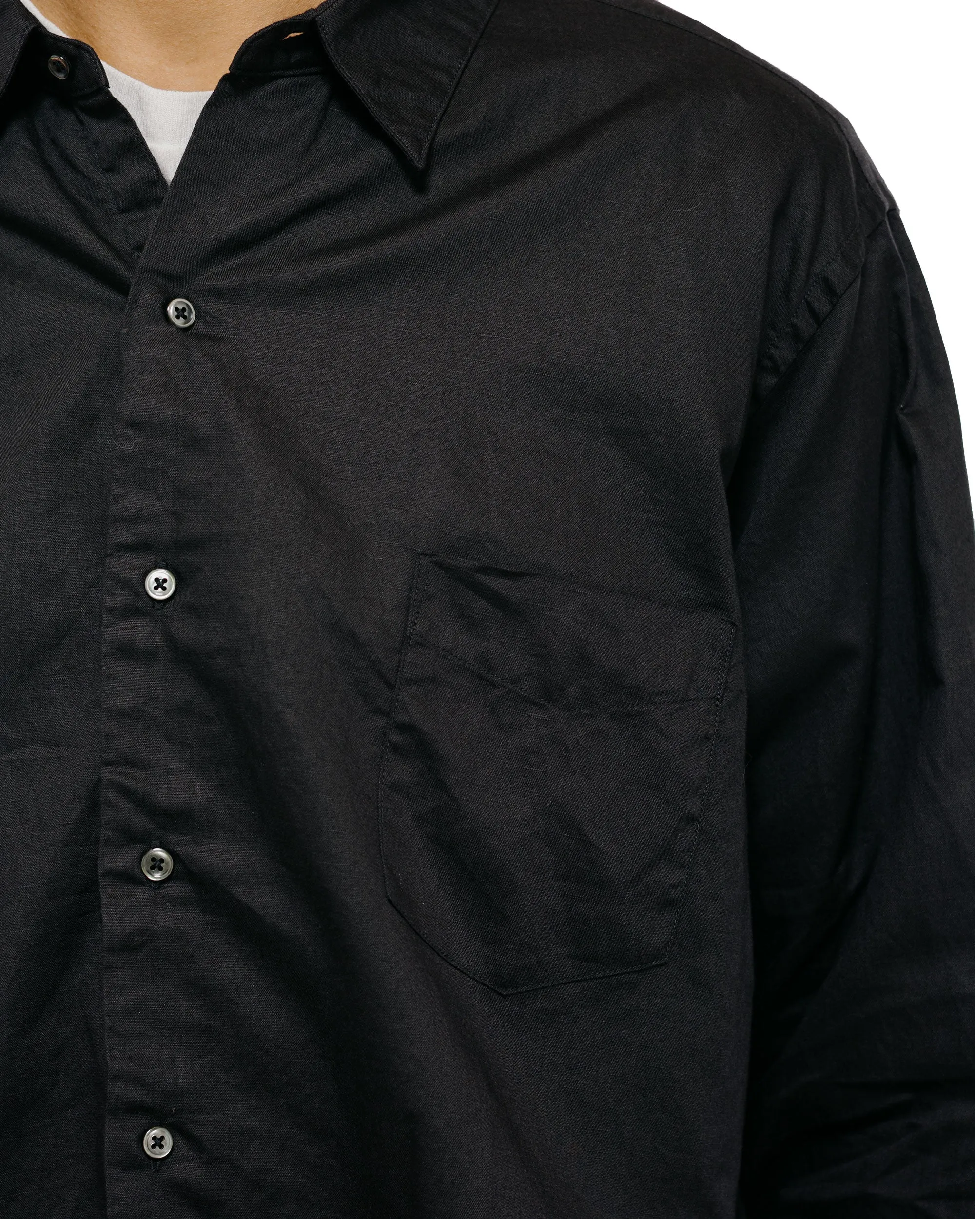 CIOTA Regular Collar Shirt Cotton/Linen Black sold by Lost & Found product image thumbnail 3