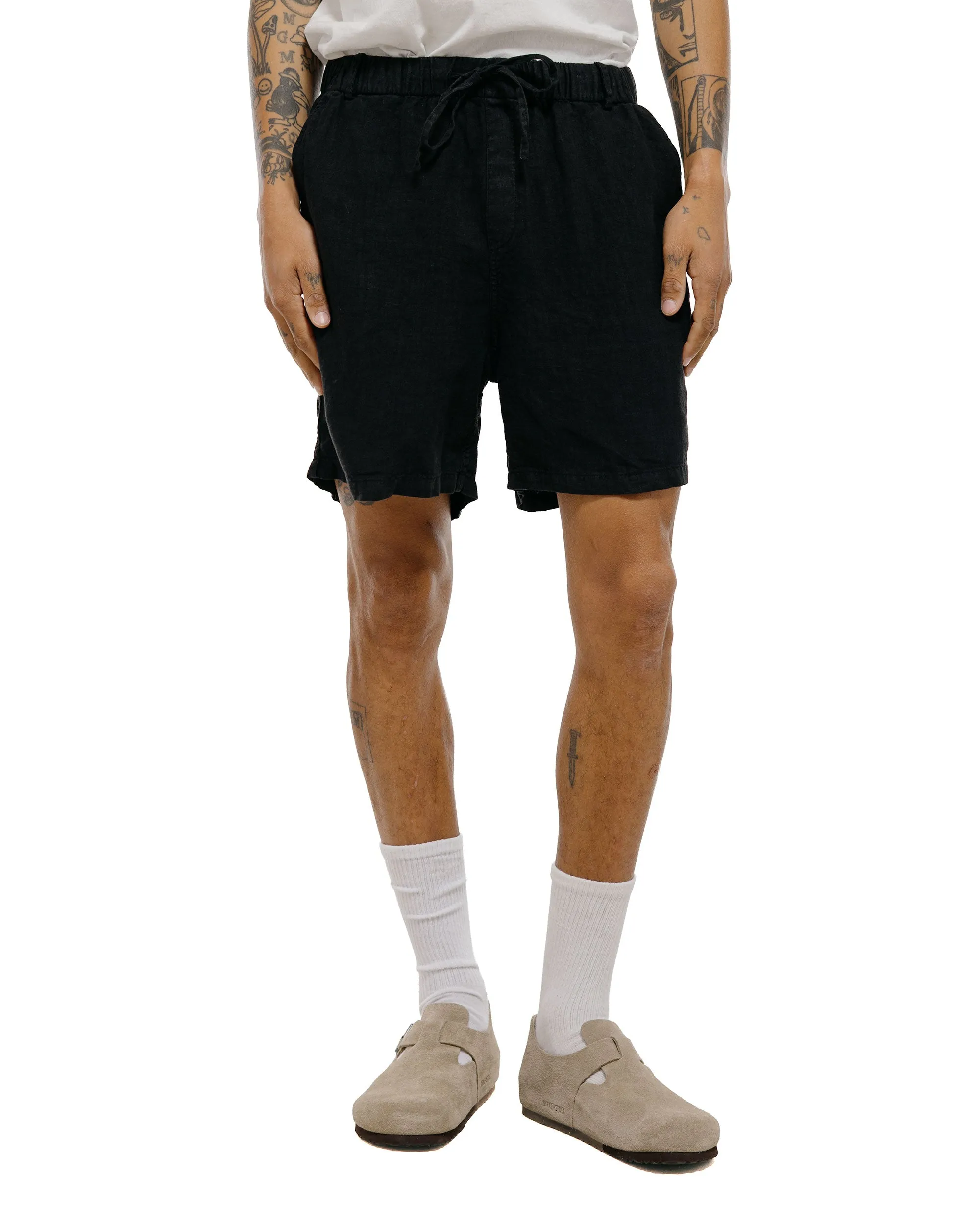 Bather Black Linen Leisure Short sold by Lost & Found product image thumbnail 2