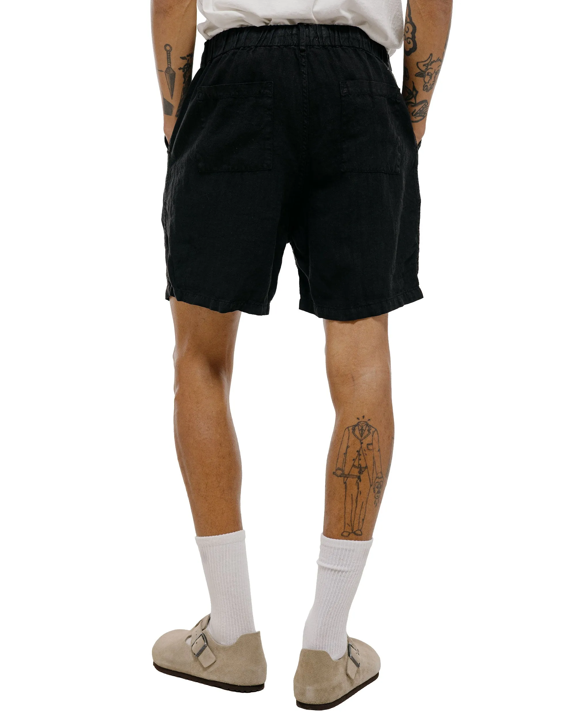 Bather Black Linen Leisure Short sold by Lost & Found product image thumbnail 4