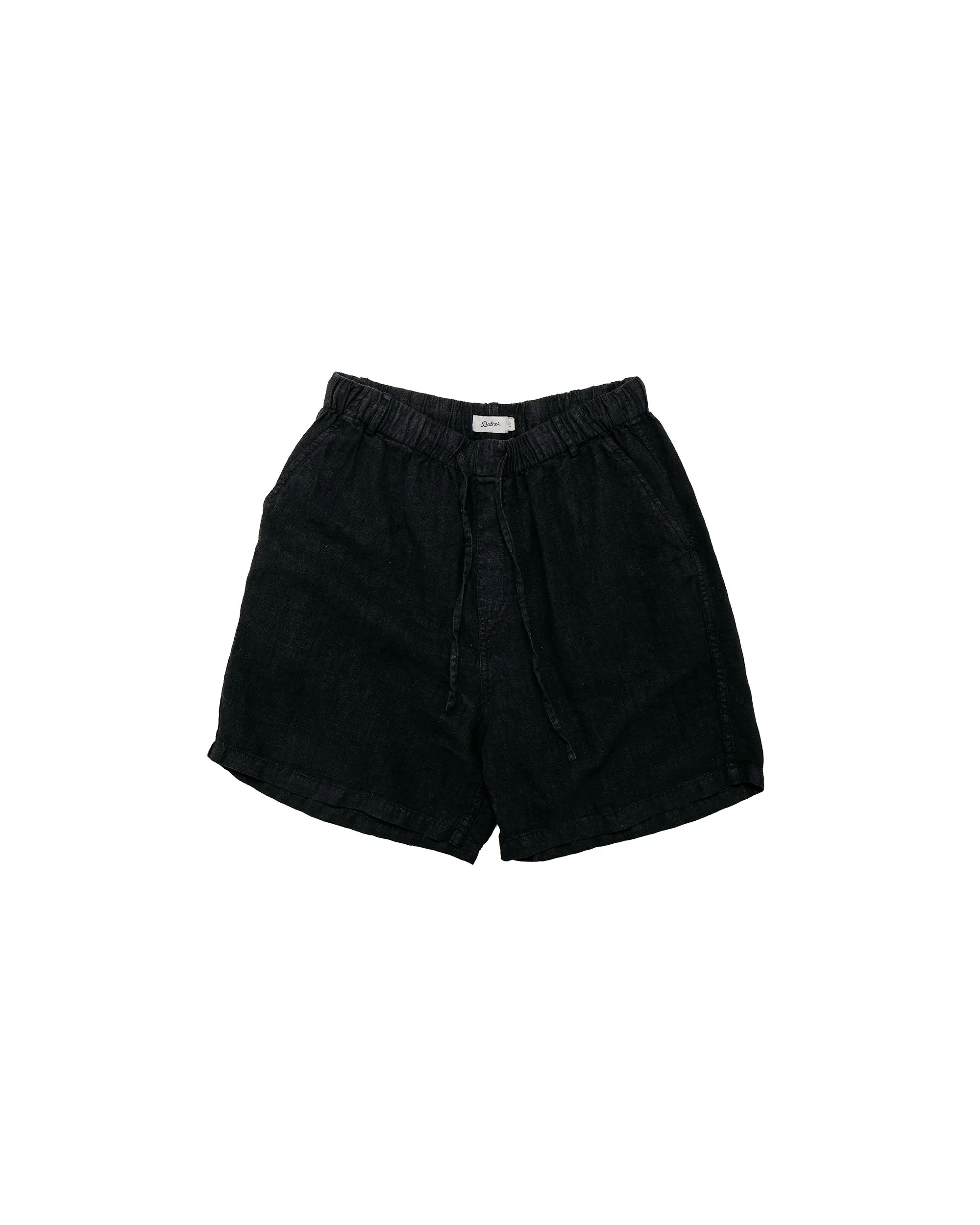 Bather Black Linen Leisure Short sold by Lost & Found
