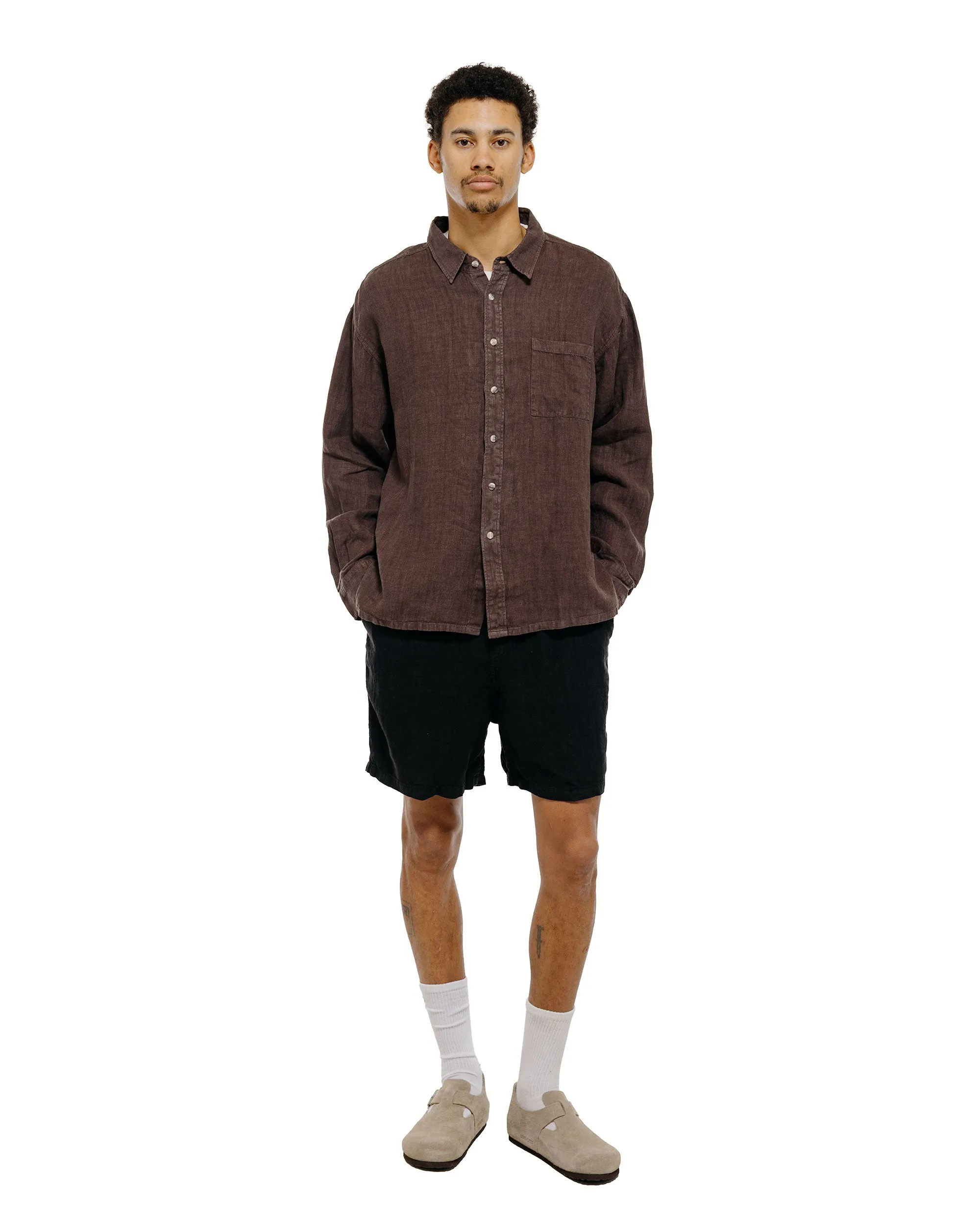 Bather Black Linen Leisure Short sold by Lost & Found product image thumbnail 5