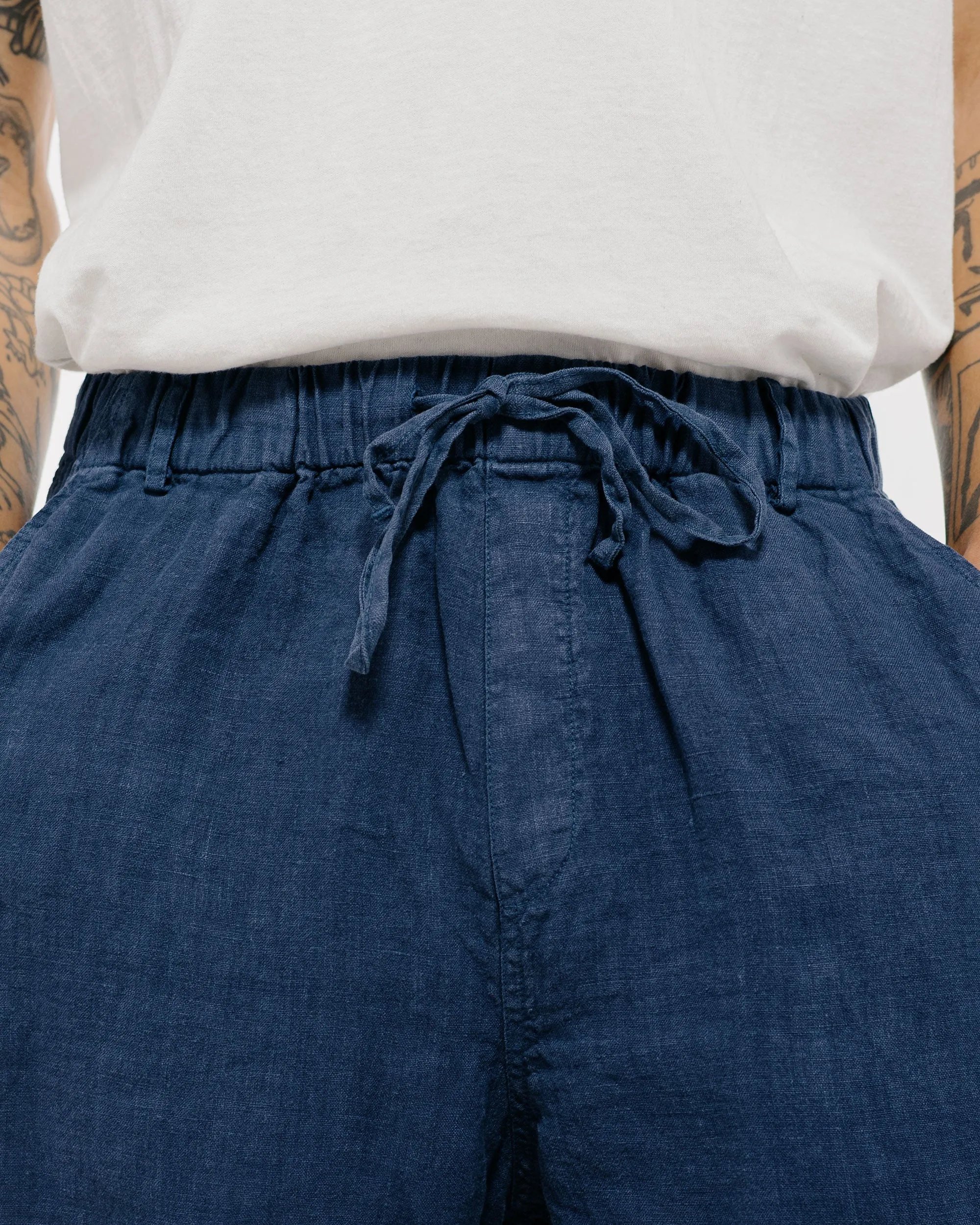 Bather Navy Linen Leisure Short sold by Lost & Found product image thumbnail 3