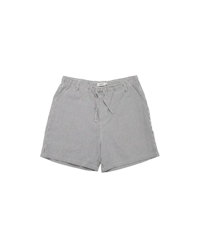 Bather Navy Pinstripe Leisure Short made by Bather