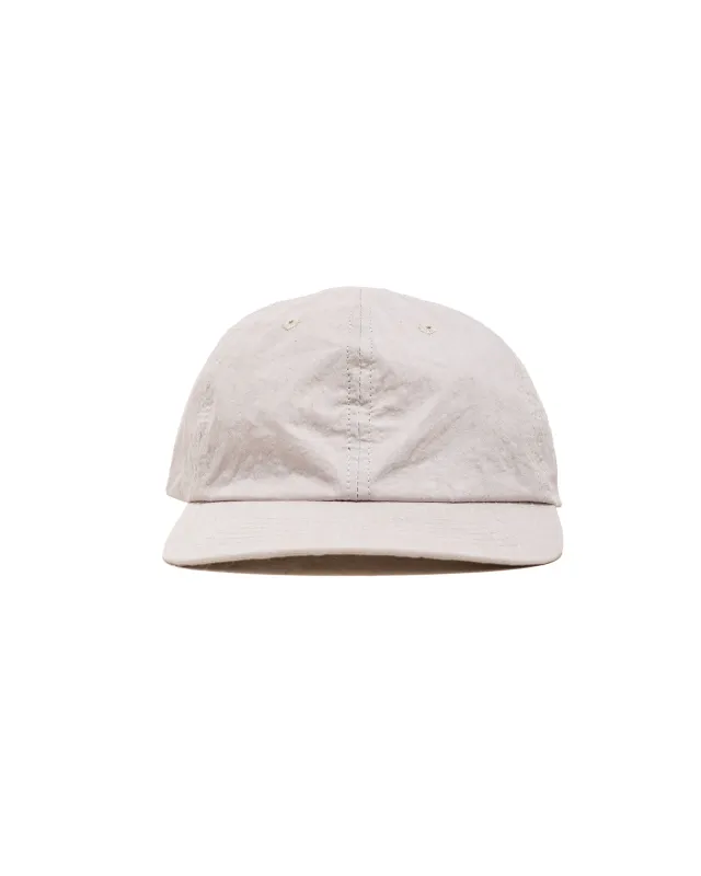 Found Feather 6 Panel Strap Back Cap Cotton Nylon Dyed Cloth Light Grey made by Found Feather