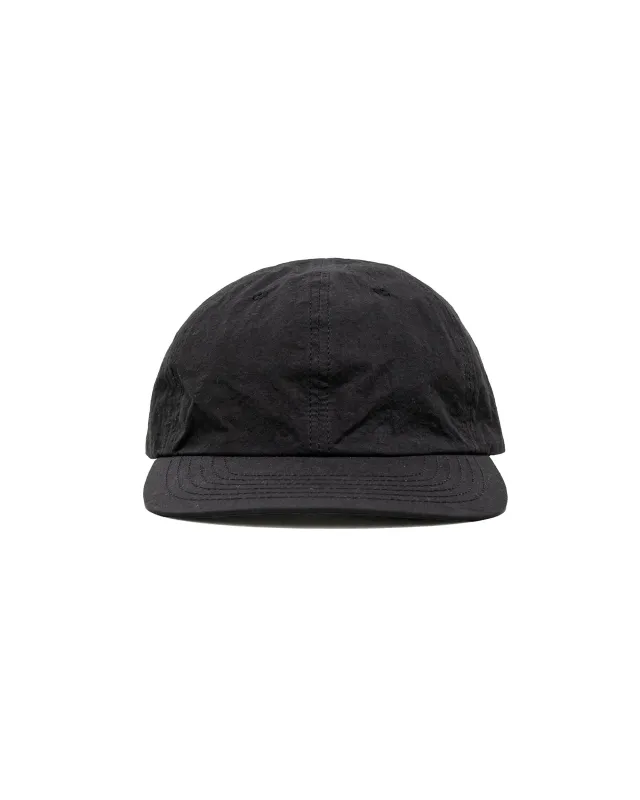 Found Feather 6 Panel Strap Back Cap Cotton Nylon Dyed Cloth Black made by Found Feather