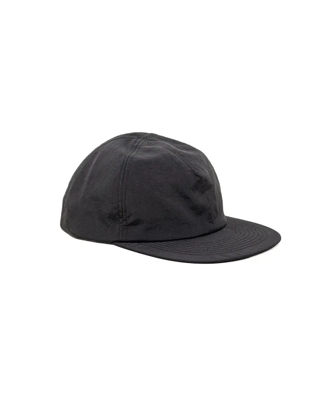 Found Feather 5 Panel Snap Back Nylon Dyed Tusser Black made by Found Feather