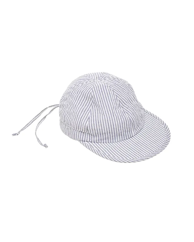 Found Feather Classic Corded Cap Cotton Yarn Dyed Sheeting Blue Stripe made by Found Feather
