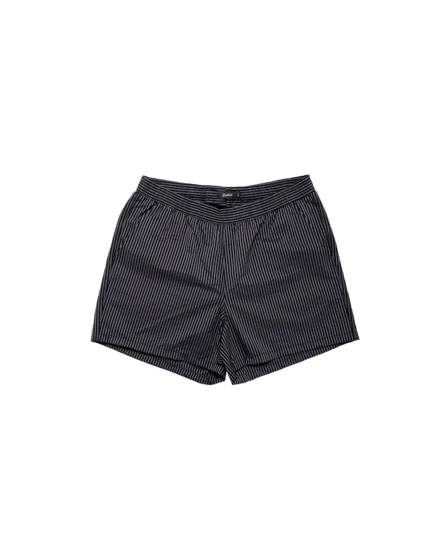 Bather Black Seersucker Modern Trunk made by Bather
