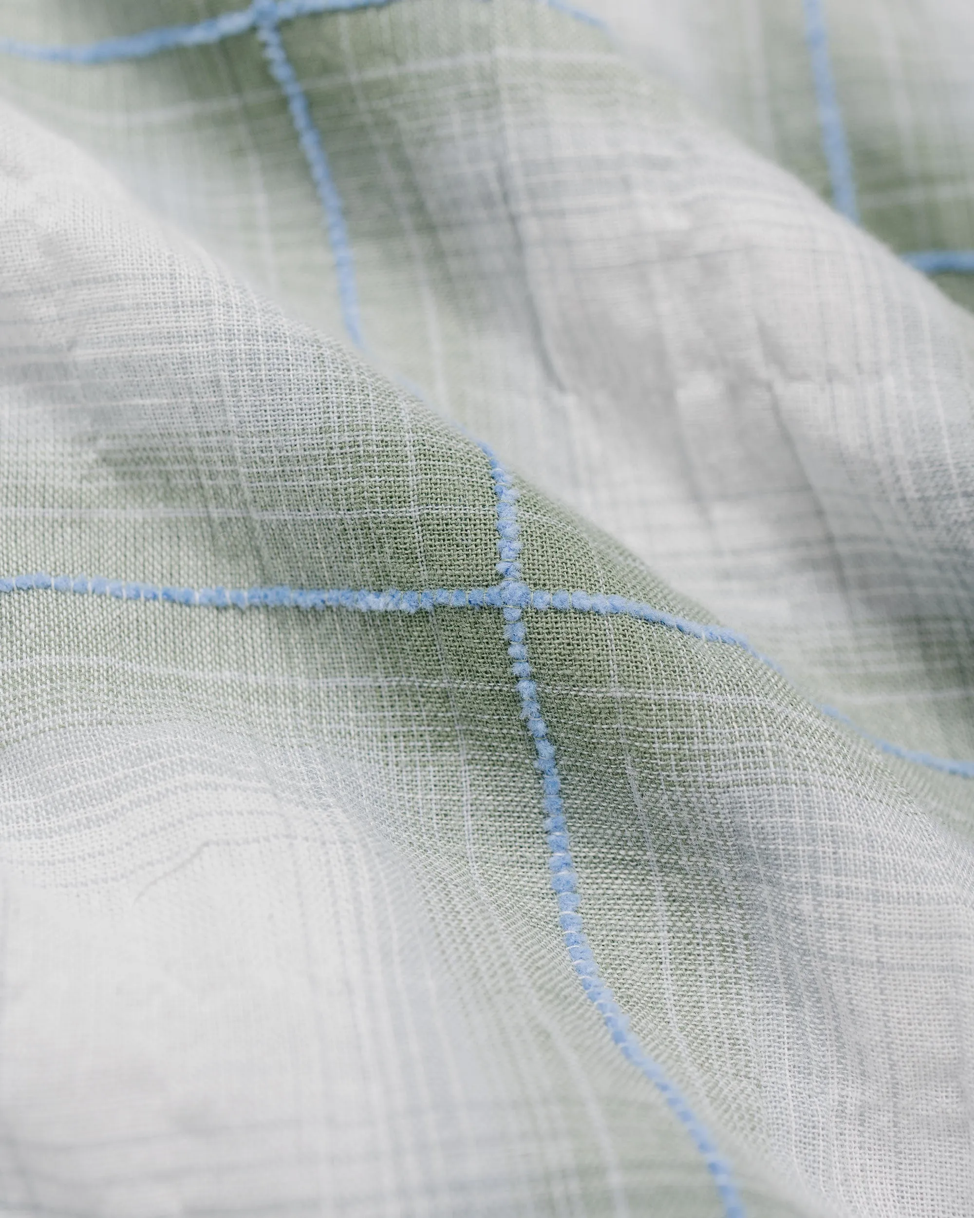 Bather Laurel Grid Camp Shirt sold by Lost & Found product image thumbnail 5
