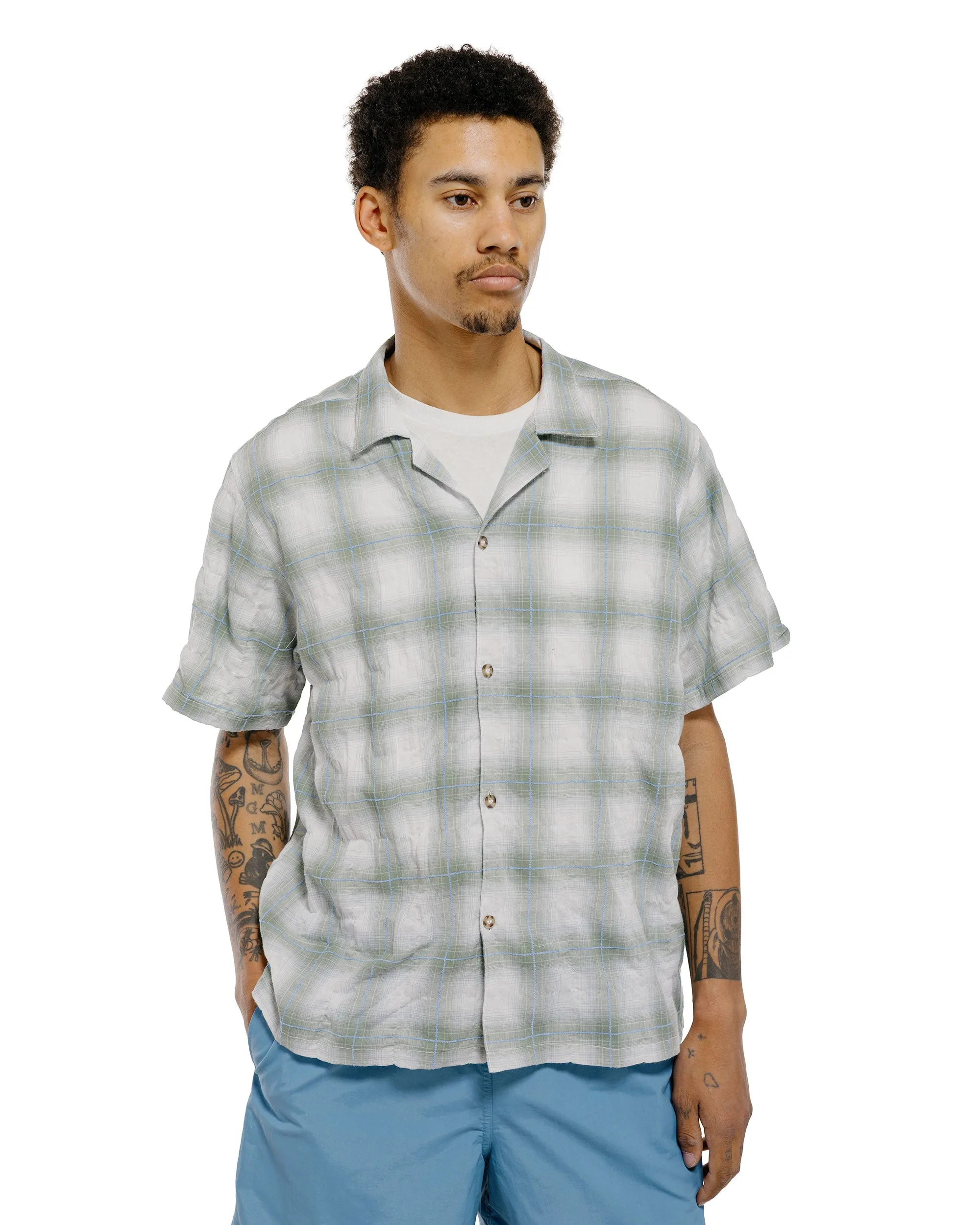 Bather Laurel Grid Camp Shirt sold by Lost & Found product image thumbnail 2