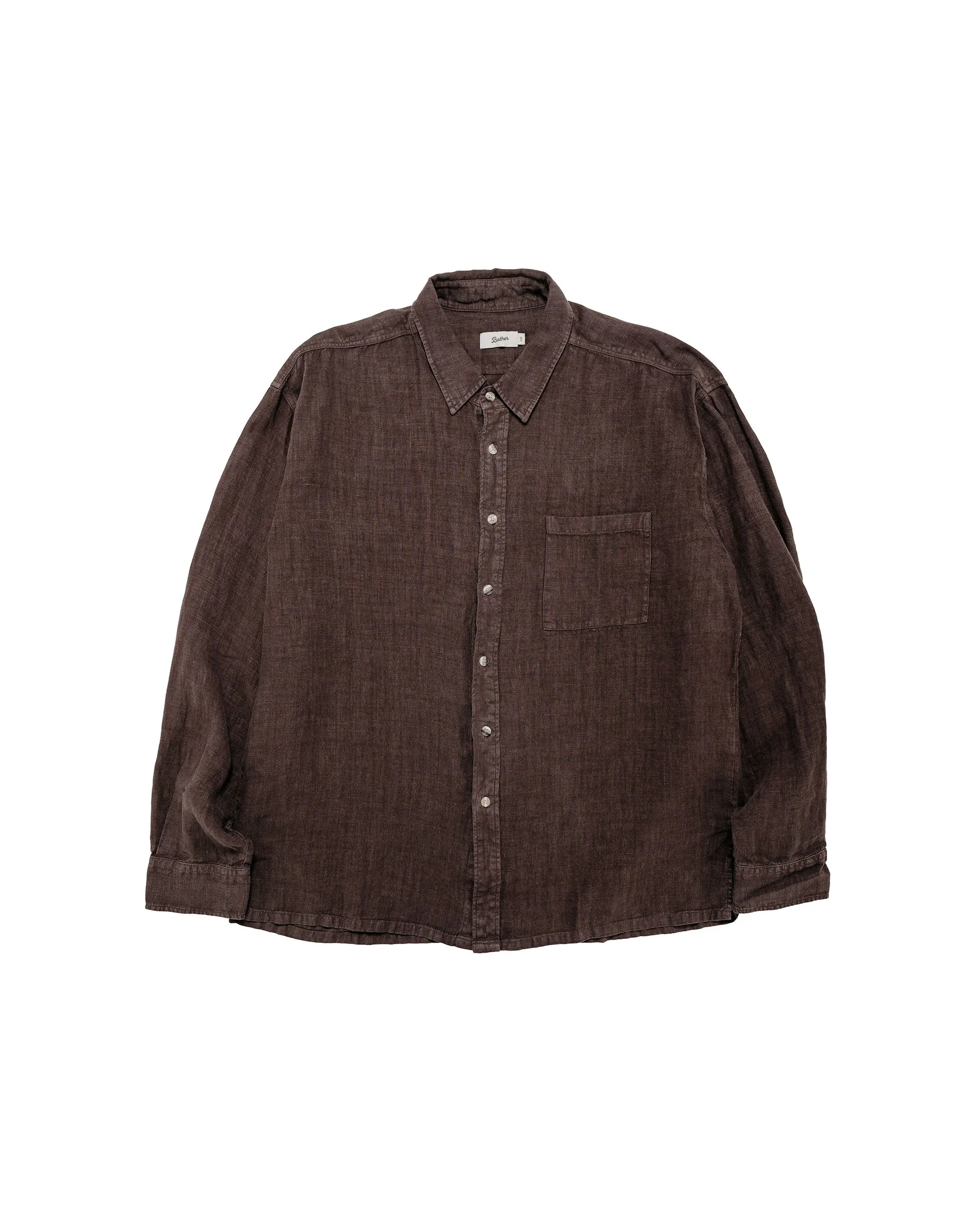 Bather Espresso Linen Leisure Shirt sold by Lost & Found