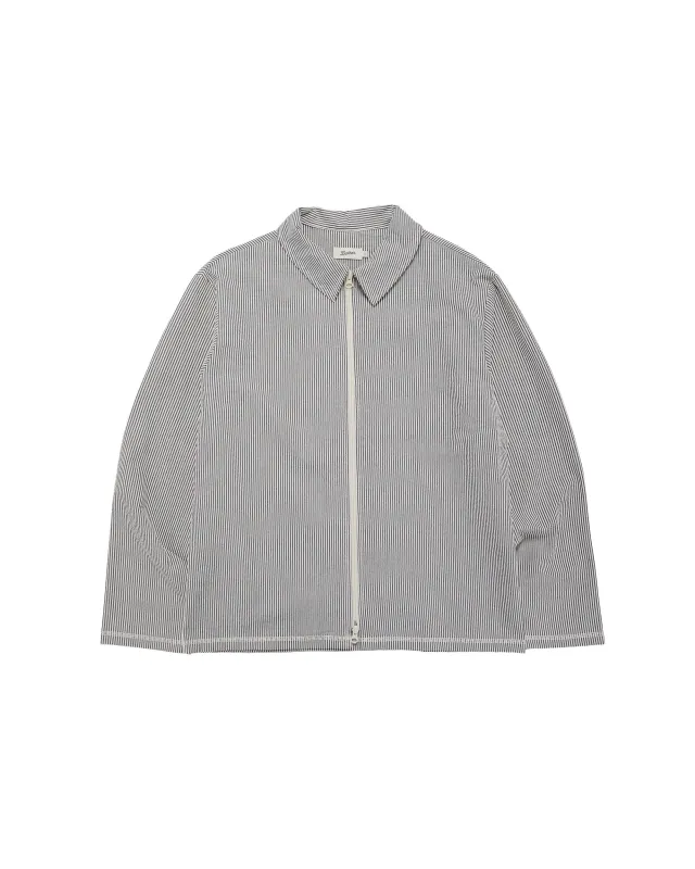 Bather Navy Pinstripe Tour Jacket made by Bather