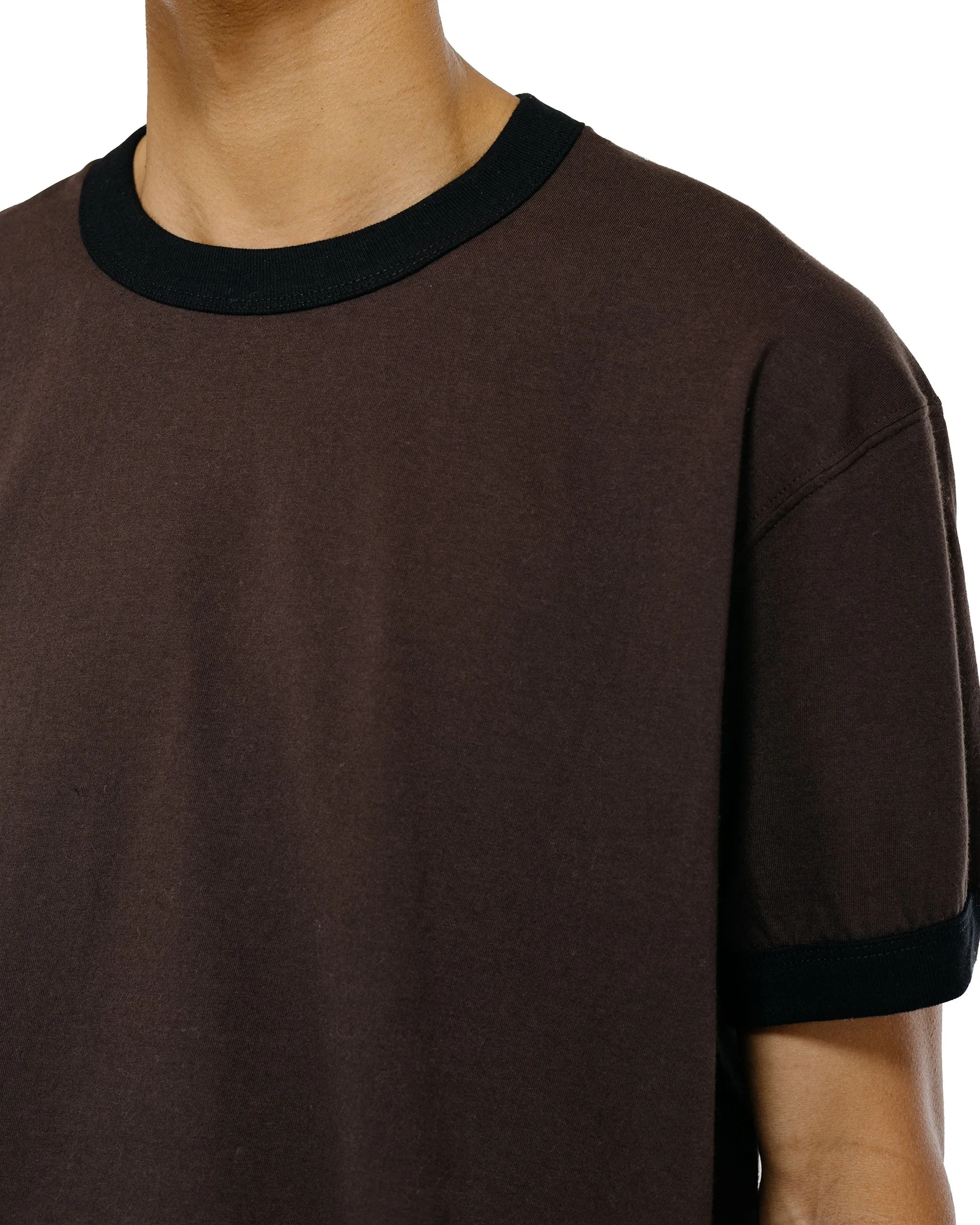 Body of Work Finch Ringer T-Shirt Combed Cotton Jersey Loam/Black Rib sold by Lost & Found product image thumbnail 3
