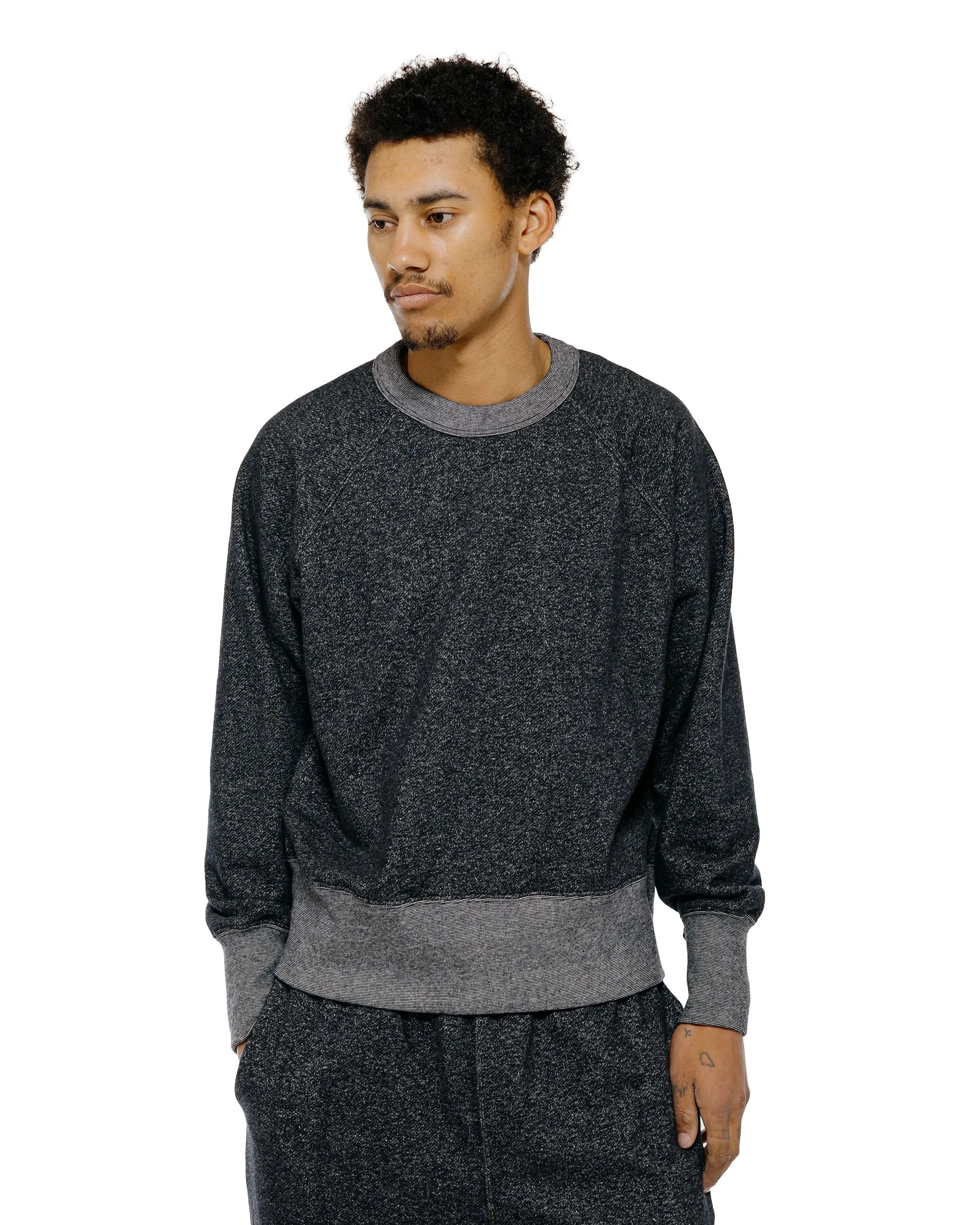 Body of Work Aster Raglan Sweatshirt Pebble Knit French Terry Black sold by Lost & Found product image thumbnail 2