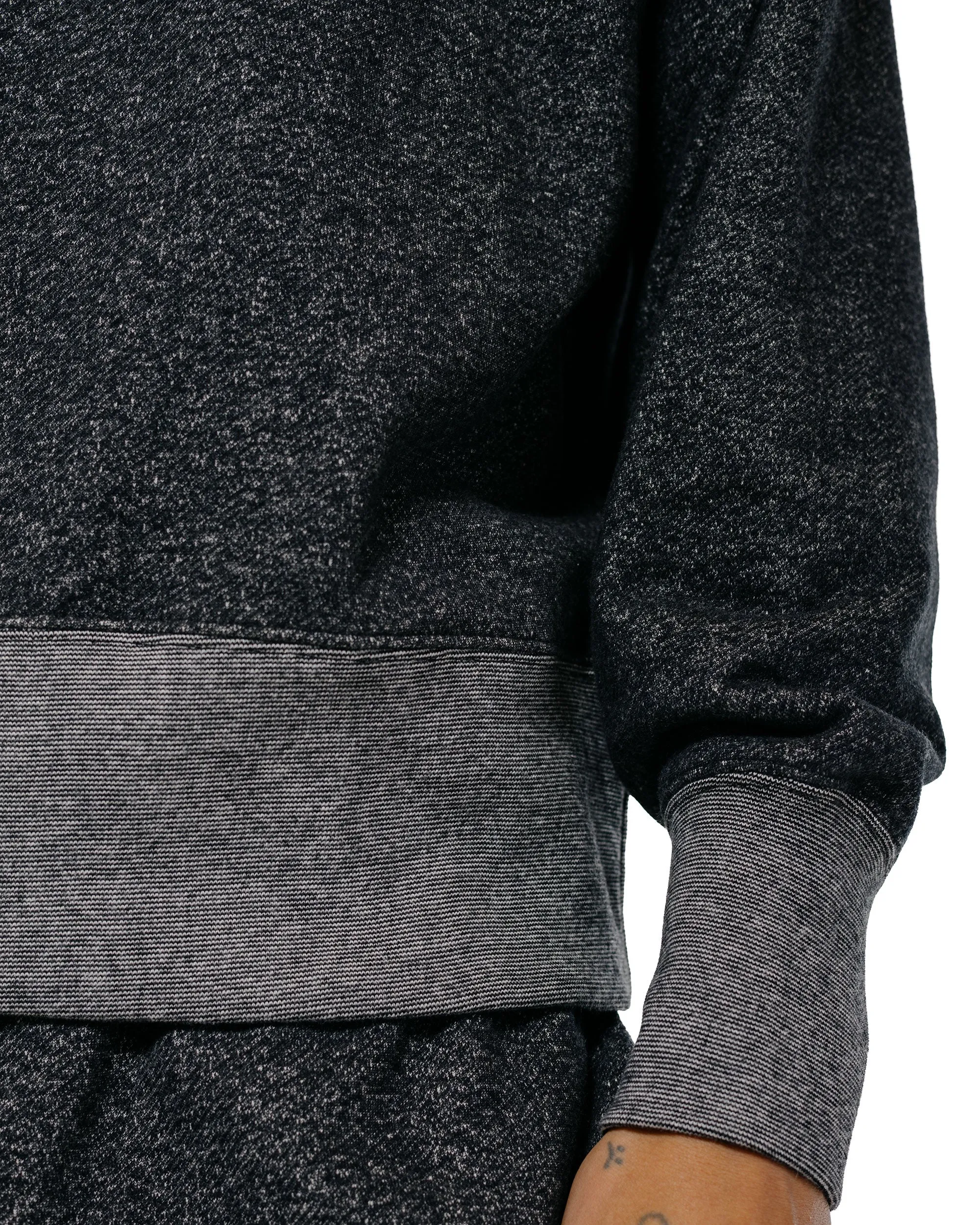 Body of Work Aster Raglan Sweatshirt Pebble Knit French Terry Black sold by Lost & Found product image thumbnail 3