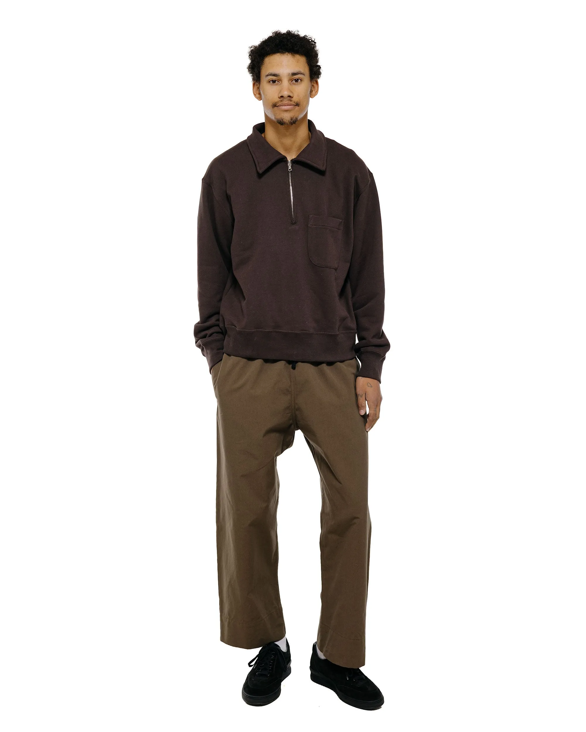 Body of Work Myrtle Quarter-Zip Sweatshirt Sueded French Terry Loam sold by Lost & Found product image thumbnail 5