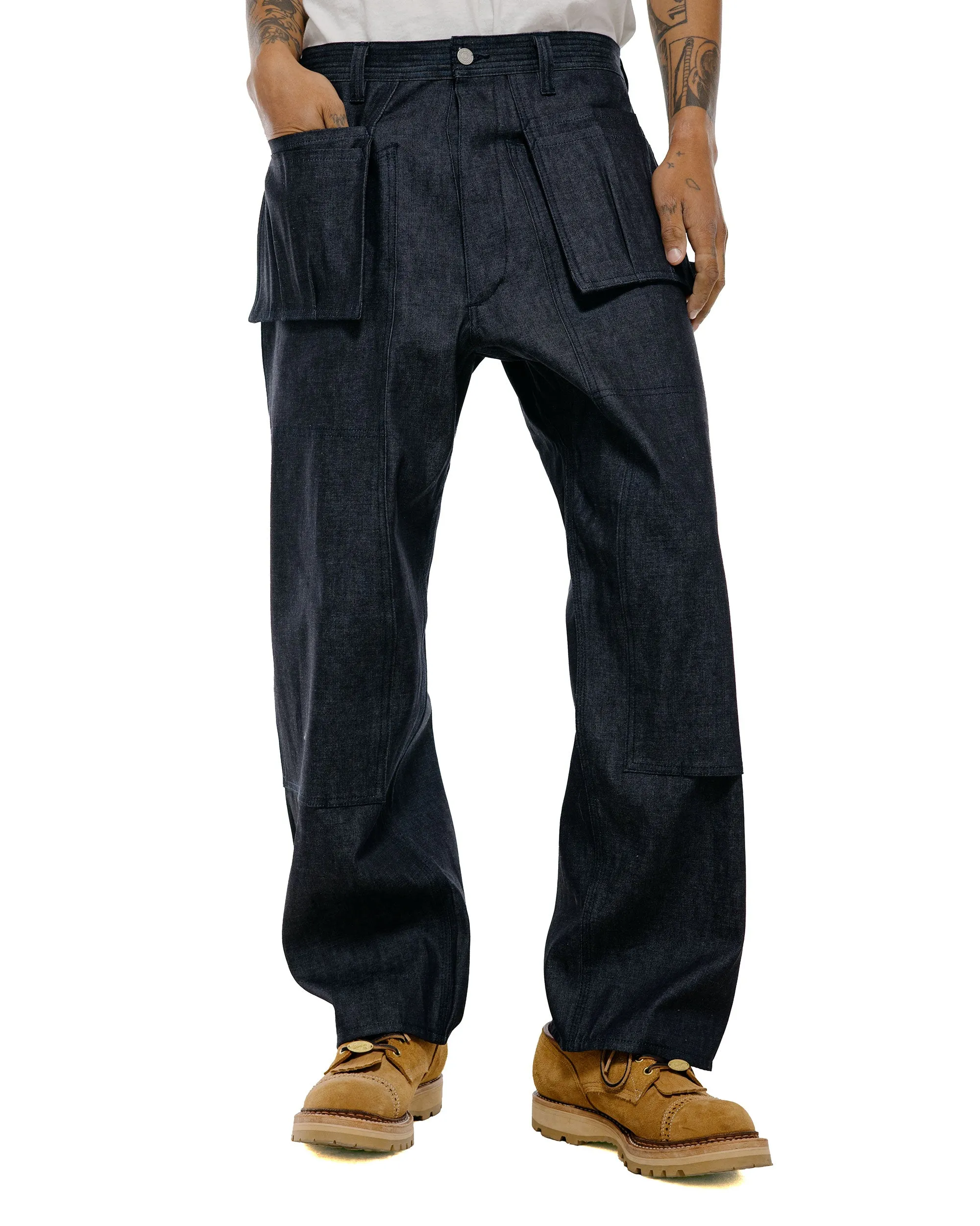 Sassafras Landscaper Grown Pants 8oz Denim Indigo sold by Lost & Found product image thumbnail 2