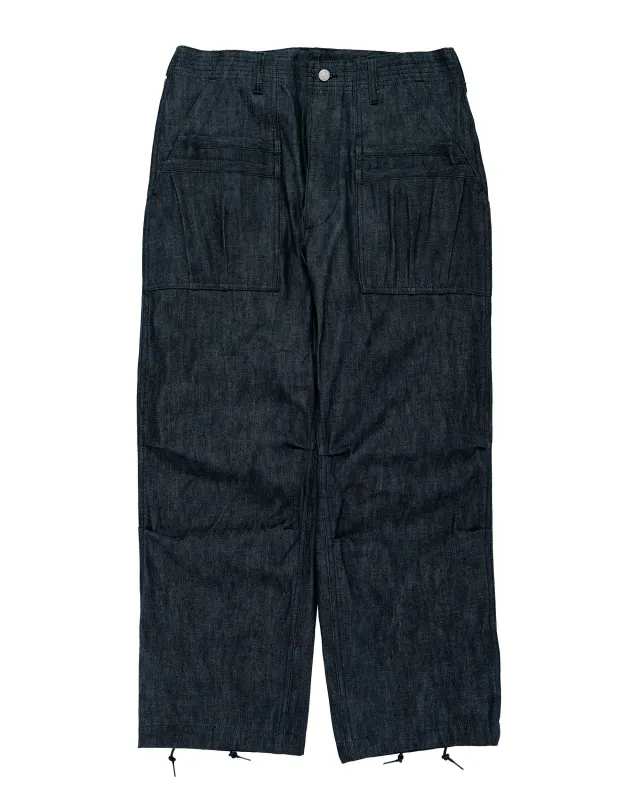 Sassafras Overgrown Fatigue Pants 8.5oz Work Denim Indigo made by Lost & Found
