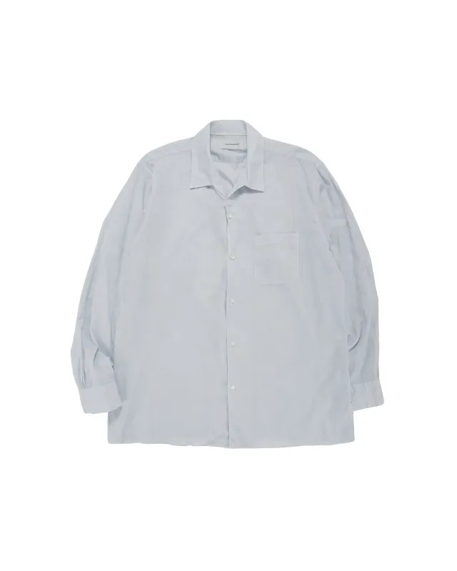 MARKAWARE Italian Open Collar Shirt Organic Cotton 90/1 Lawn Ice made by MARKAWARE