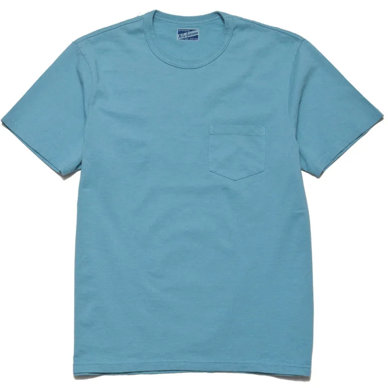 The Real McCoy's Joe McCoy Overdyed Sportswear Pocket Tee Saxe made by The Real McCoy's