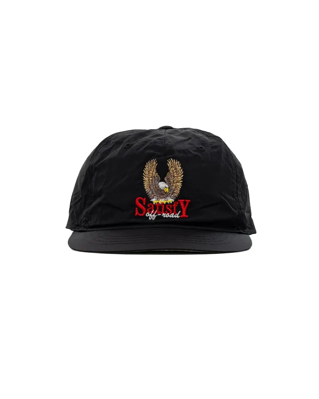 SATISFY FliteSilk 5 Panel Pinch Cap Eagle Off Road Black made by Satisfy Running