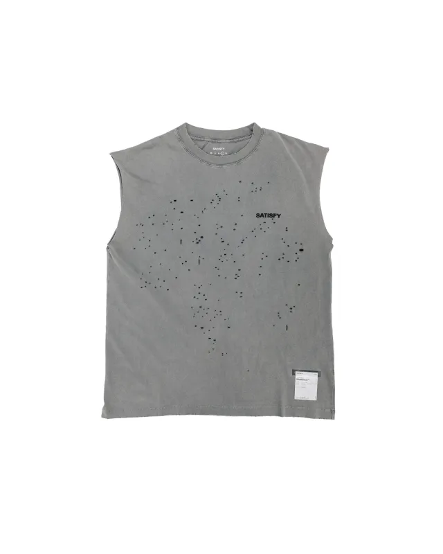 SATISFY MothTech Muscle Tee Faded Black made by Satisfy Running