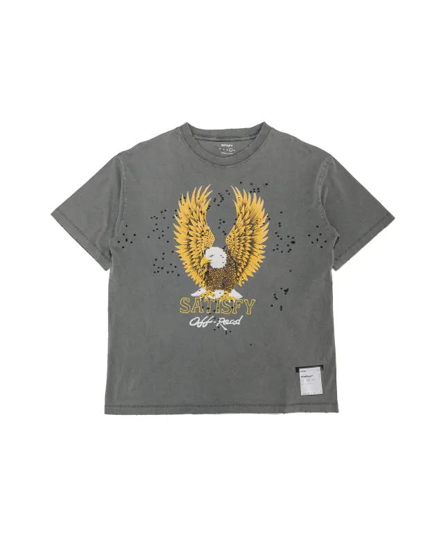 SATISFY MothTech T-Shirt Eagle Off Road Faded Black made by Satisfy Running