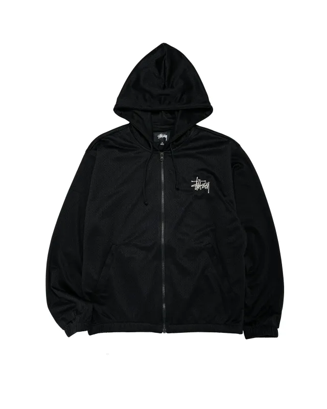 Stüssy Athletic Mesh Zip Hood Black made by Stussy