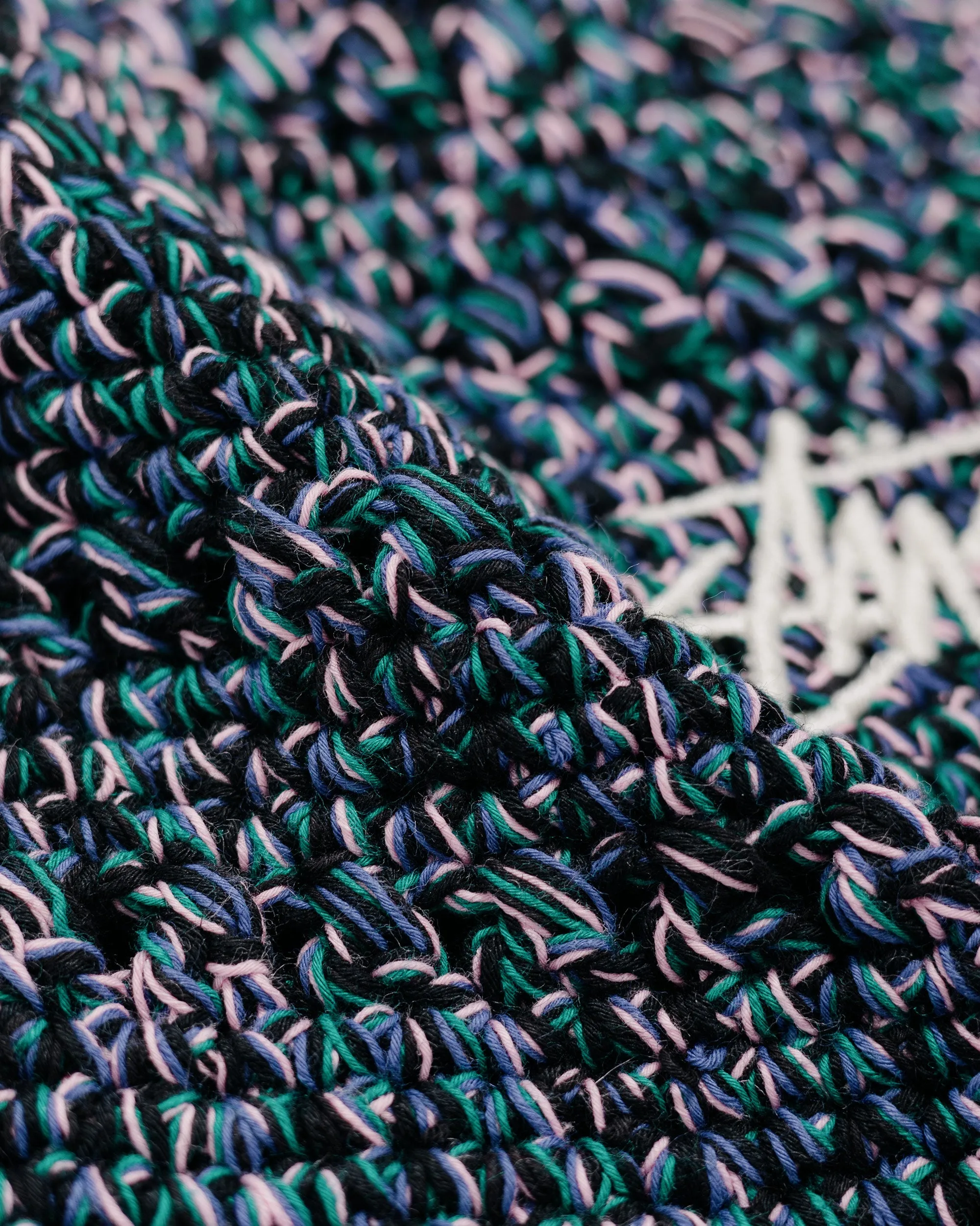 Stüssy Hemp Stock Knit Bucket Hat Multi Navy sold by Lost & Found product image thumbnail 2