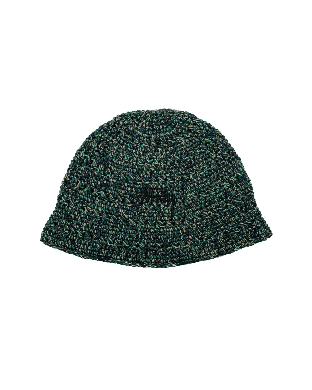 Stüssy Hemp Stock Knit Bucket Hat Multi Green made by Stussy