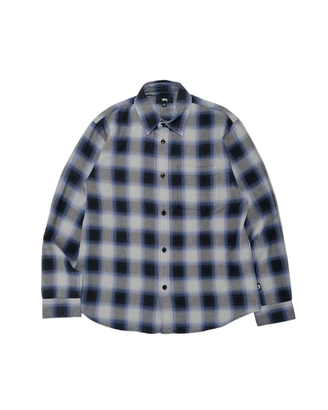Stüssy Beach Ombre Plaid Shirt Black made by Stussy