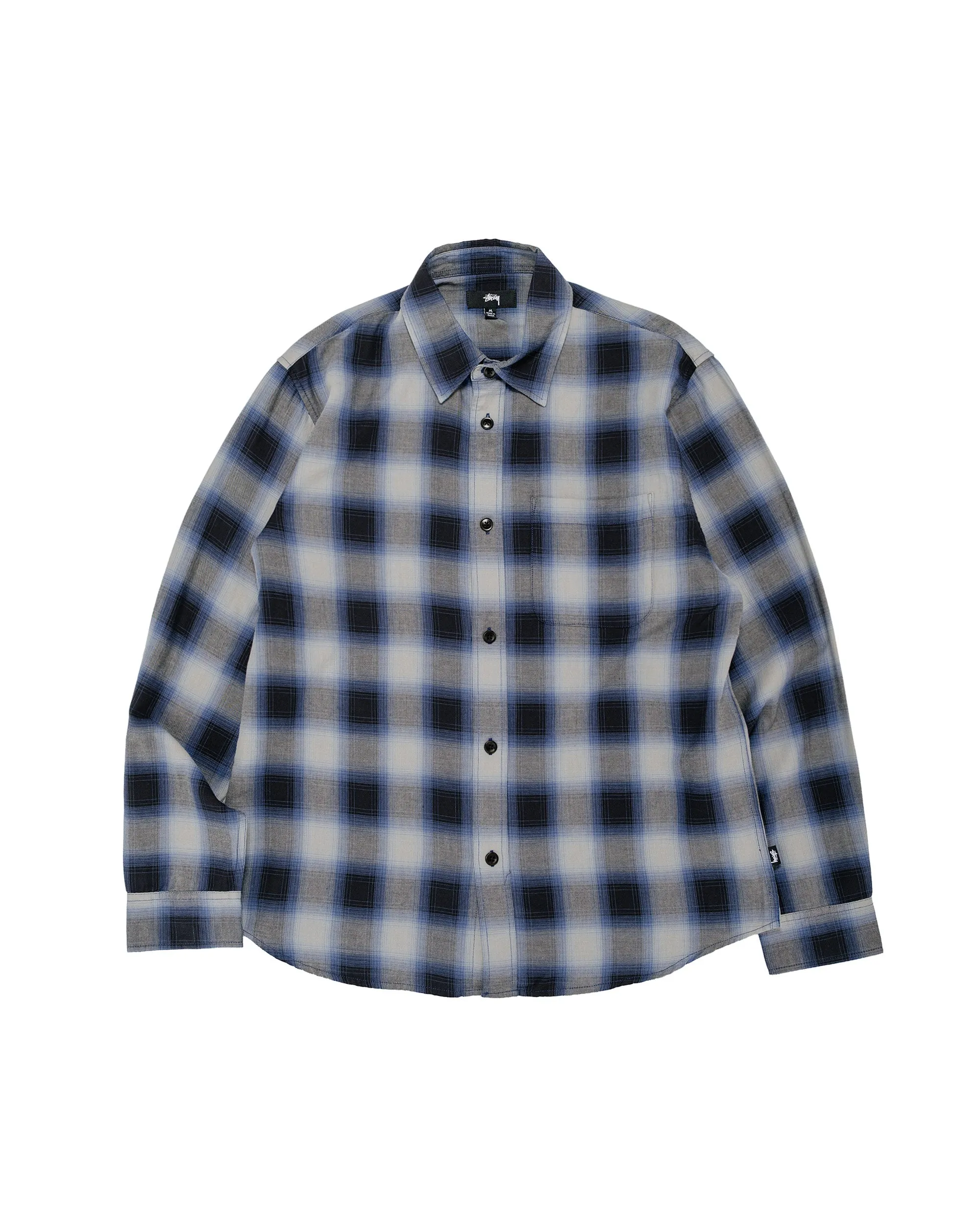 Stüssy Beach Ombre Plaid Shirt Black sold by Lost & Found