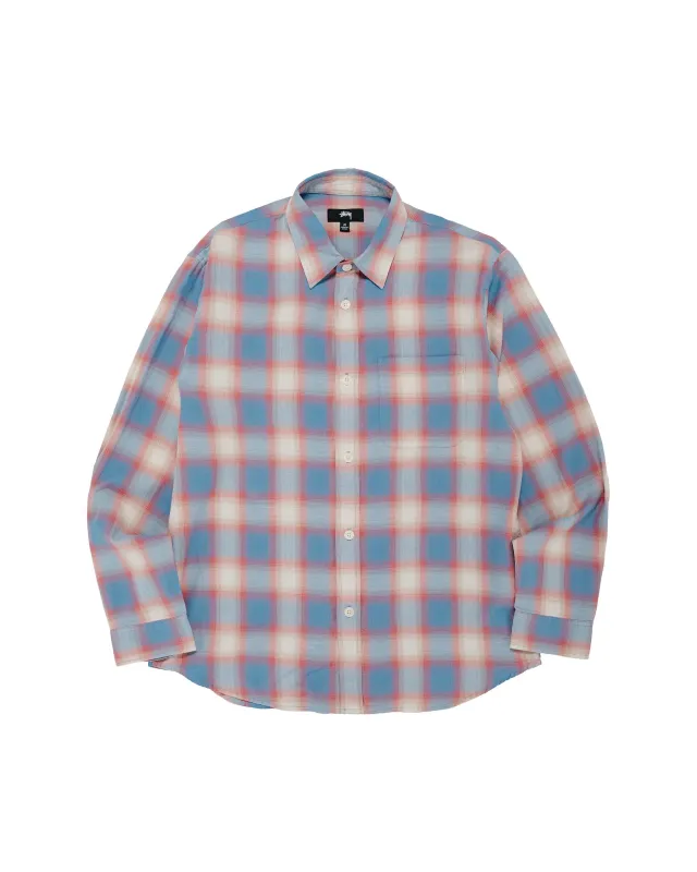 Stüssy Beach Ombre Plaid Shirt Blue made by Stussy