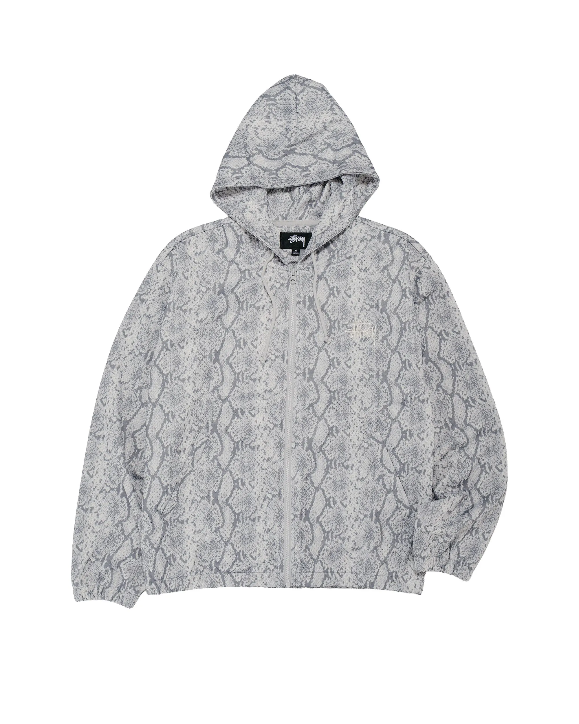 Stüssy Athletic Mesh Zip Hood Snake sold by Lost & Found
