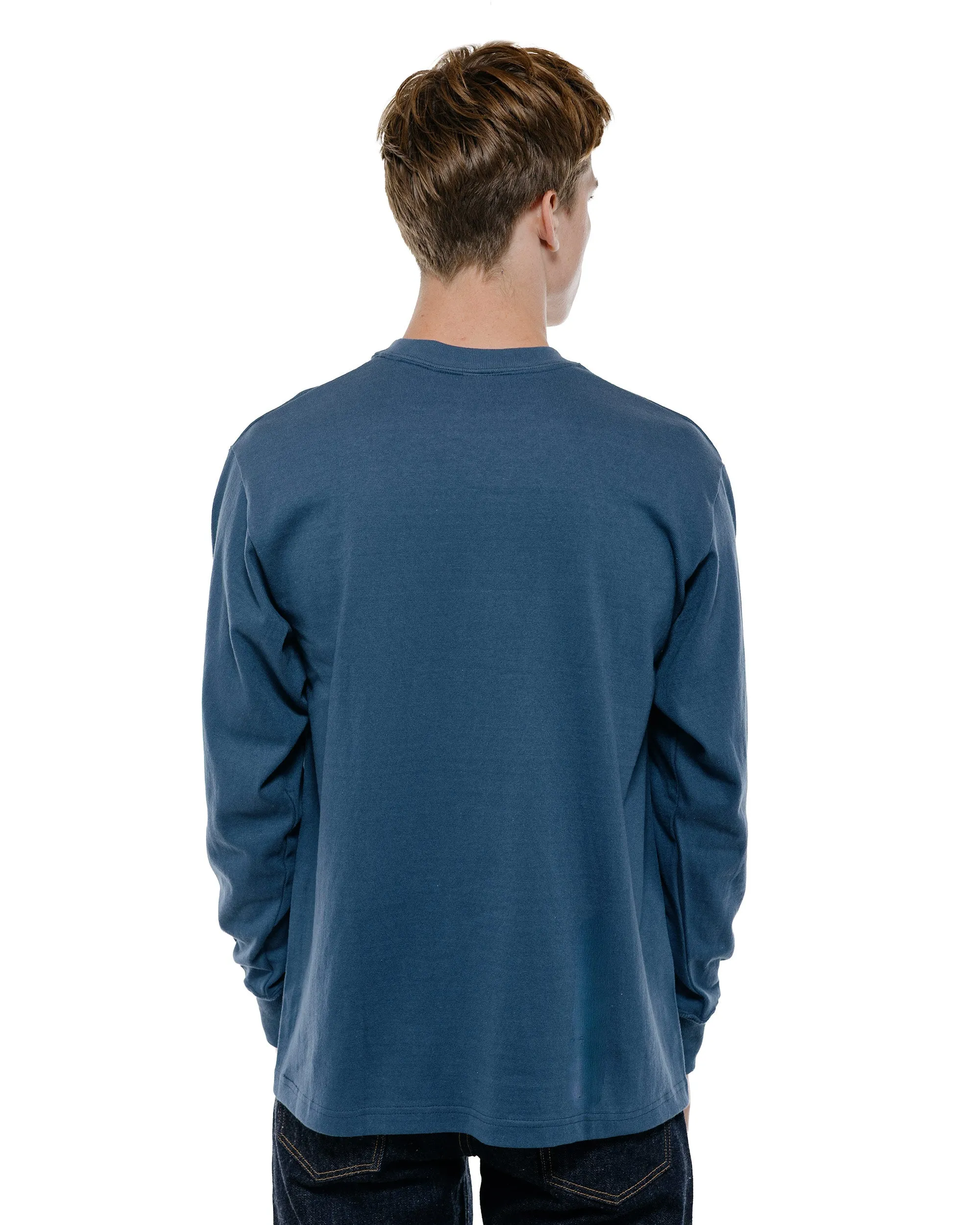 Warehouse Lot. 5914 Long Sleeve Crew Neck T-Shirt Solid Blue sold by Lost & Found product image thumbnail 3