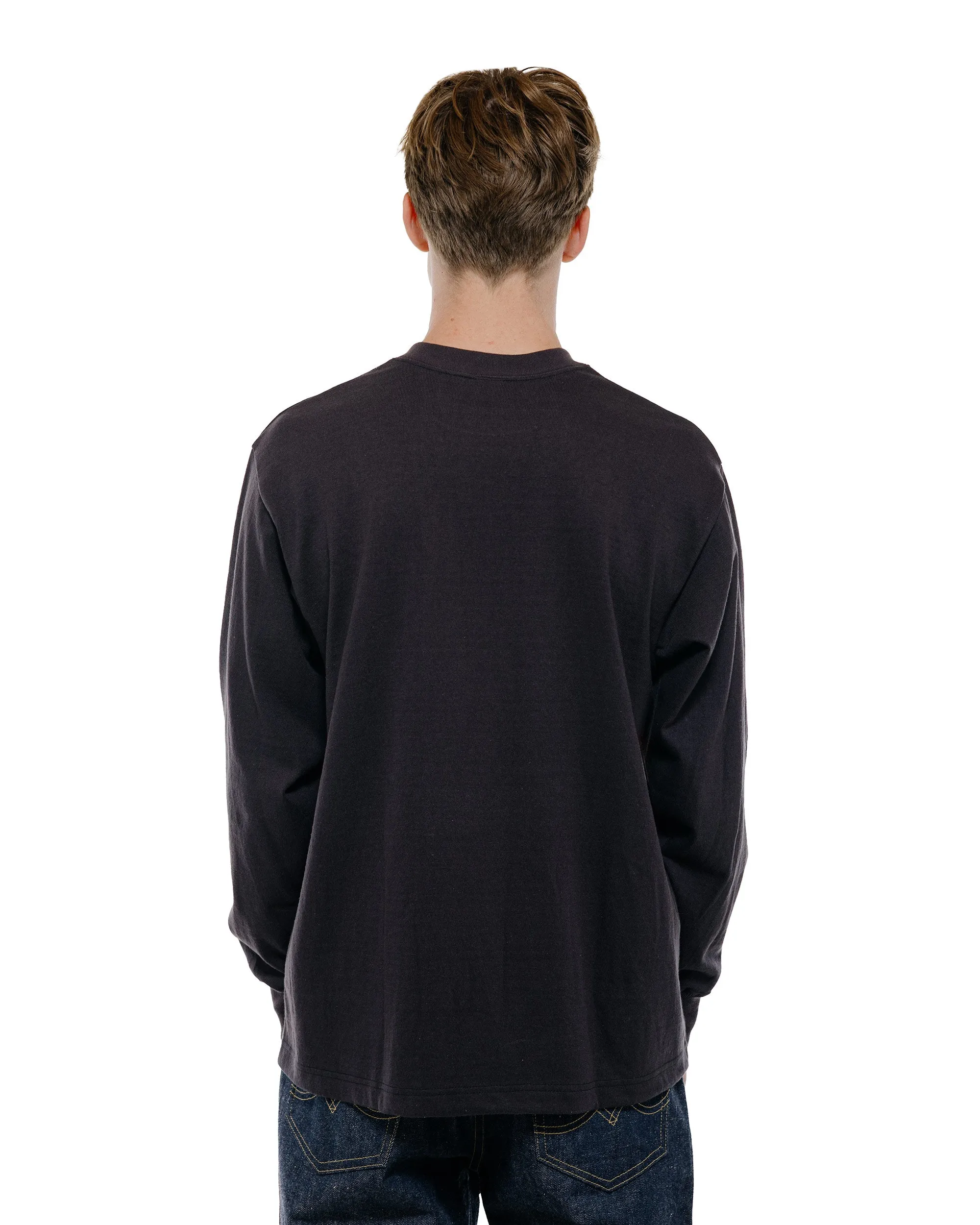 Warehouse Lot. 5914 Long Sleeve Crew Neck T-Shirt Solid Sumikuro sold by Lost & Found product image thumbnail 4