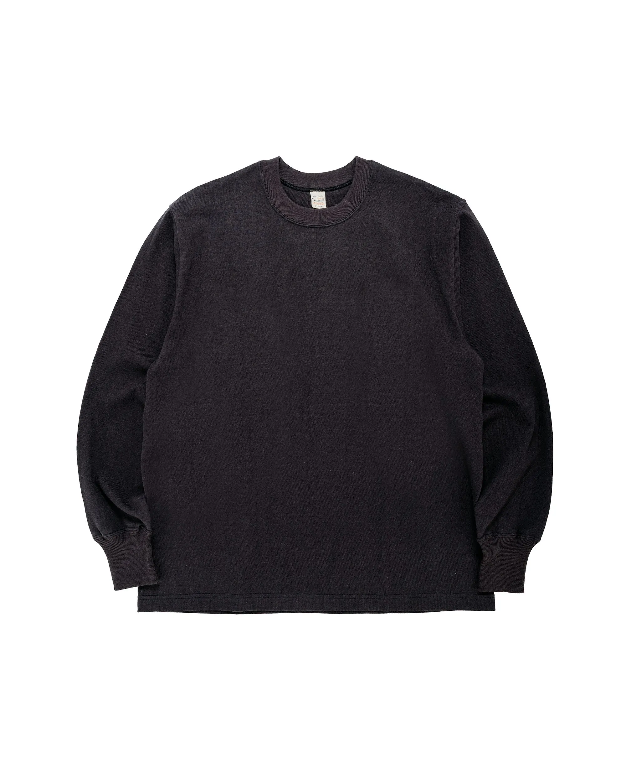 Warehouse Lot. 5914 Long Sleeve Crew Neck T-Shirt Solid Sumikuro sold by Lost & Found