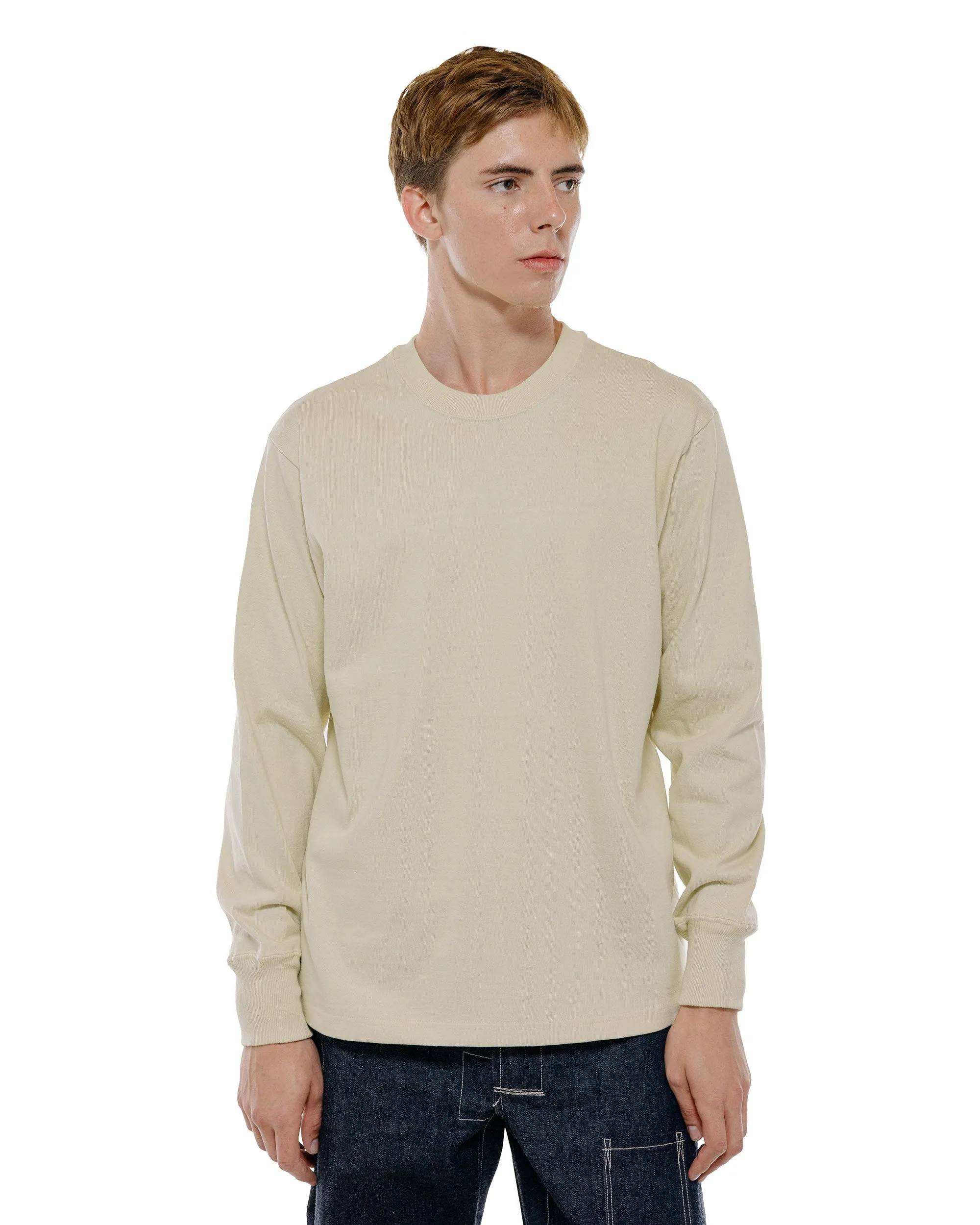 Warehouse Lot. 5914 Long Sleeve Crew Neck T-Shirt Solid Cream sold by Lost & Found product image thumbnail 2