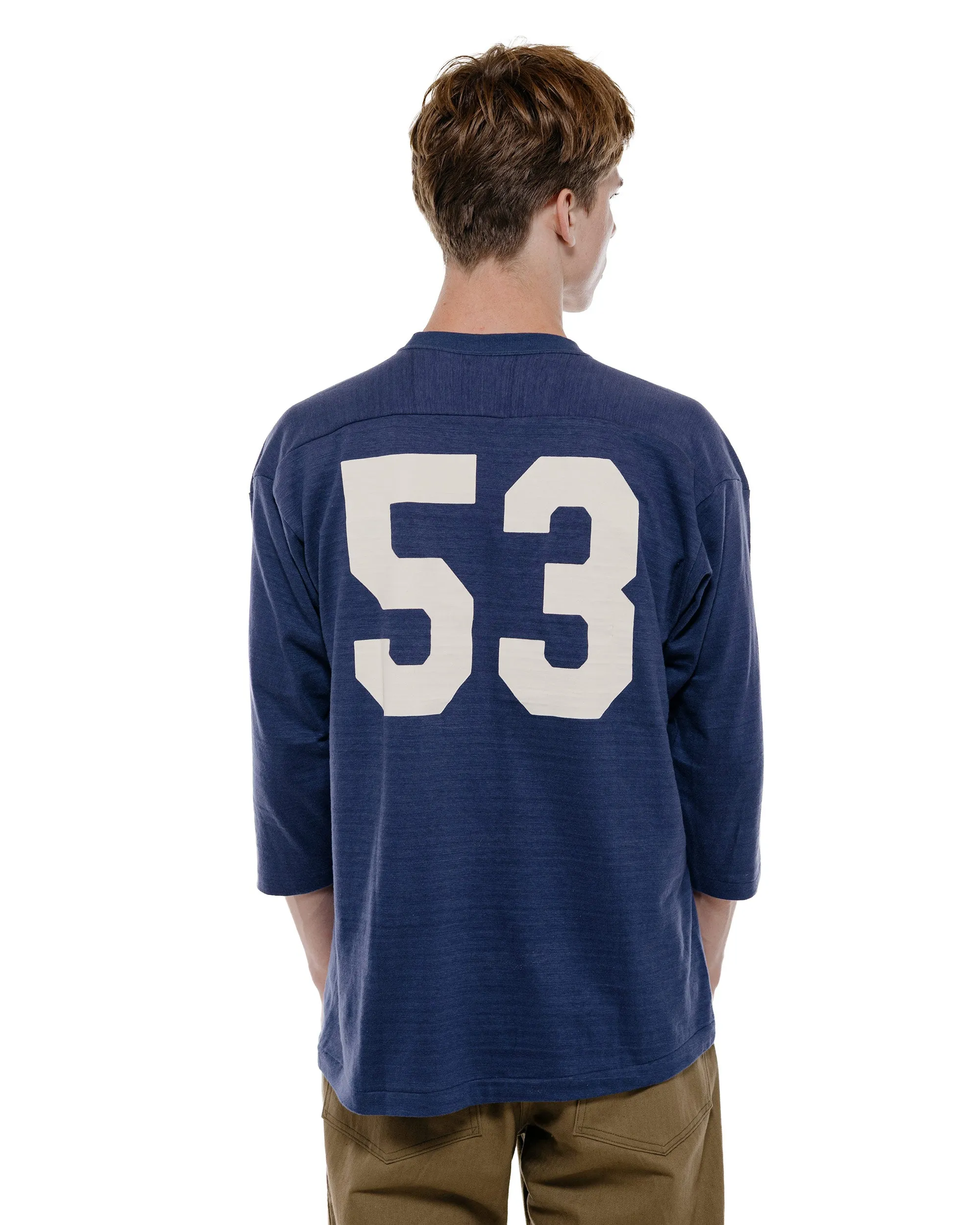 Warehouse Lot. 4063 3/4 Sleeve Football Tee Blue Devils Navy sold by Lost & Found product image thumbnail 3